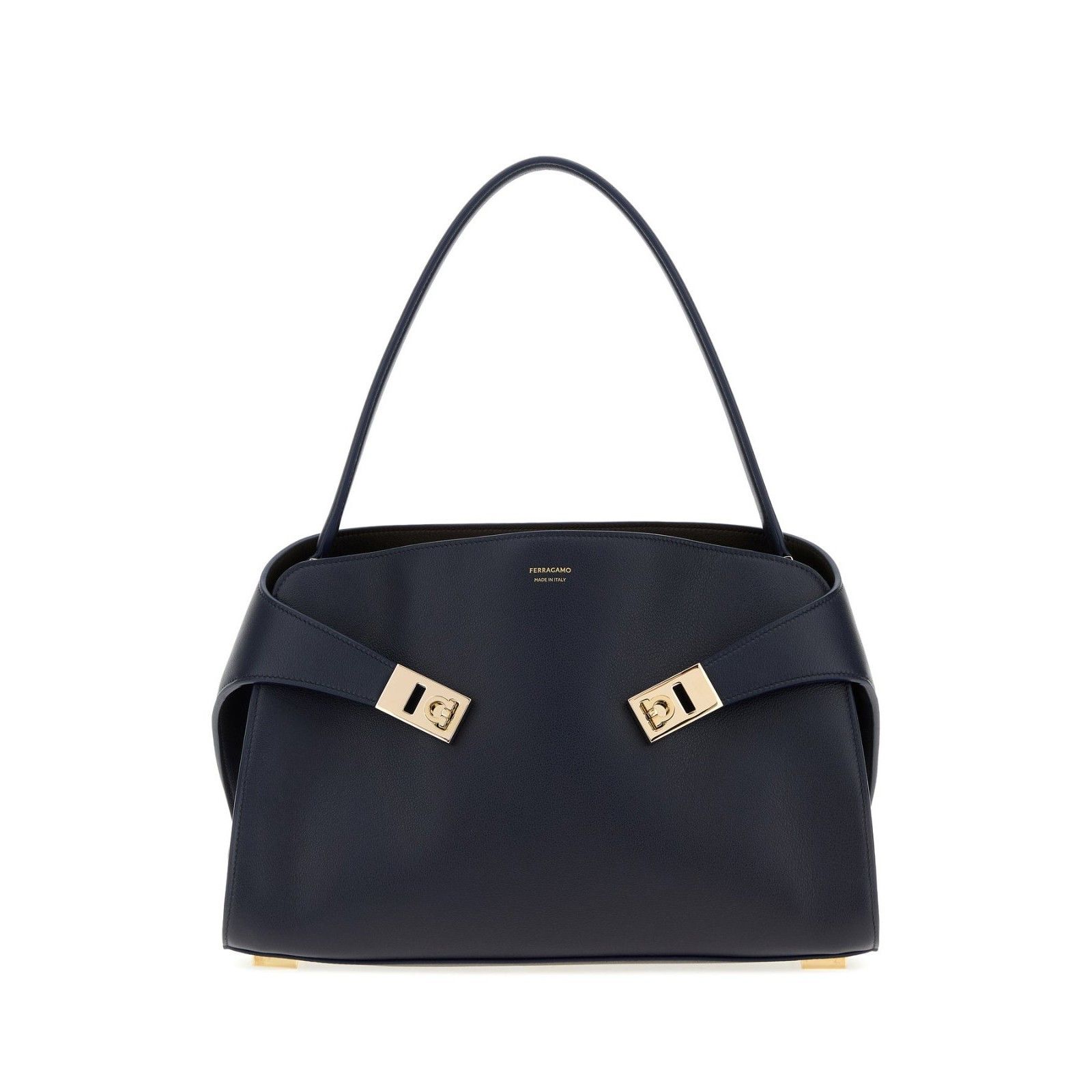 Salvatore Ferragamo FERRAGAMO Hug Medium Navy Leather Shoulder Bag New & Authent Size ONE SIZE - 1 Thumbnail