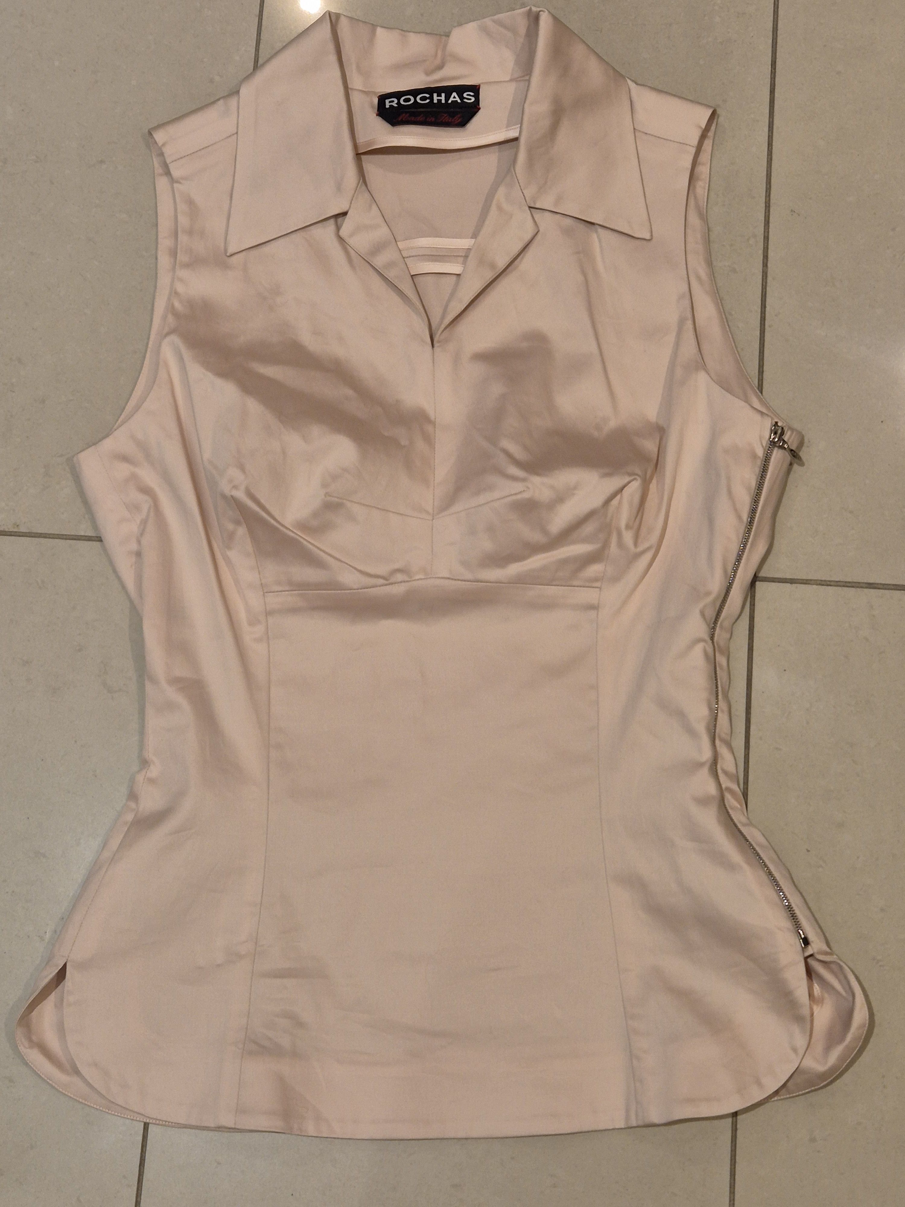Rochas Rochas pale pink sleeveless shirt top Size S / US 4 / IT 40 - 1 Thumbnail