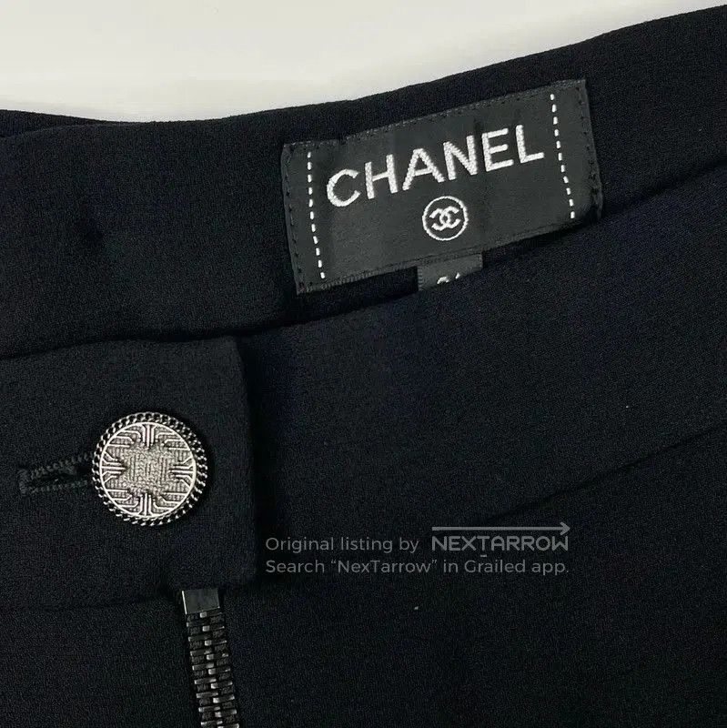 Chanel Chanel Black Cotton Women's Skirt . Size 23" - 1 Thumbnail