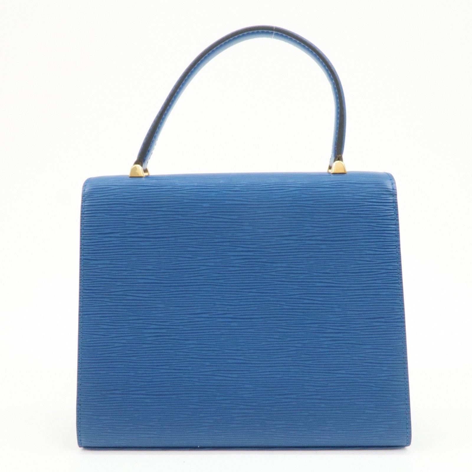 Louis Vuitton Louis Vuitton Epi Malesherbes Top Handle Bag Blue Size ONE SIZE - 2 Thumbnail