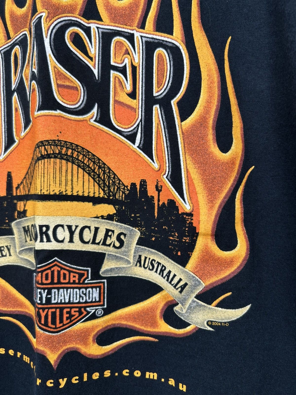 Harley Davidson Vintage Harley Davidson Flame Logo Fraser Australia T Shirt Size US L / EU 52-54 / 3 - 3 Thumbnail