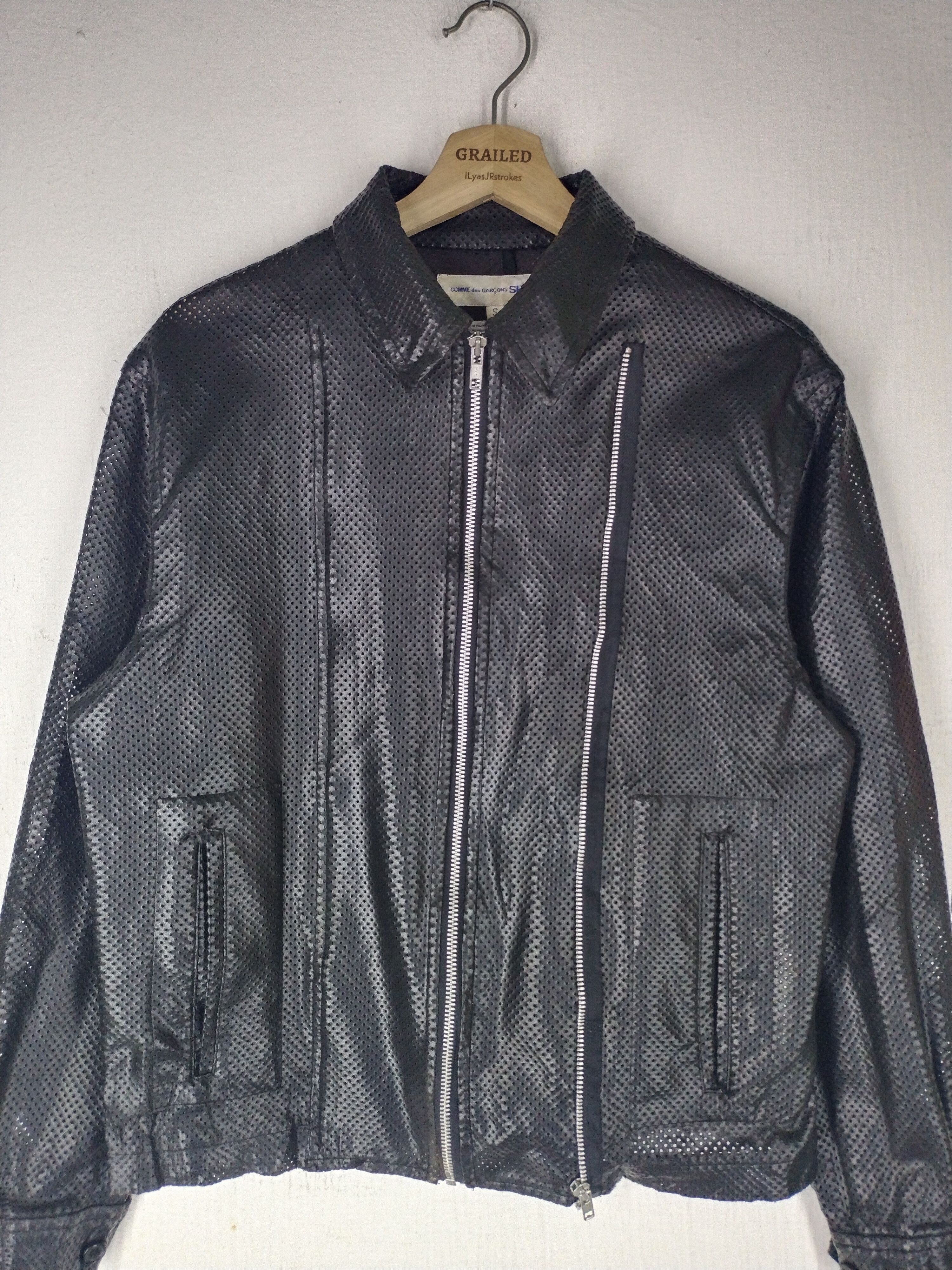 Comme des Garcons Vtg 00's Spring Summer Collection Faux Leather Jacket Rider Size US S / EU 44-46 / 1 - 3 Thumbnail