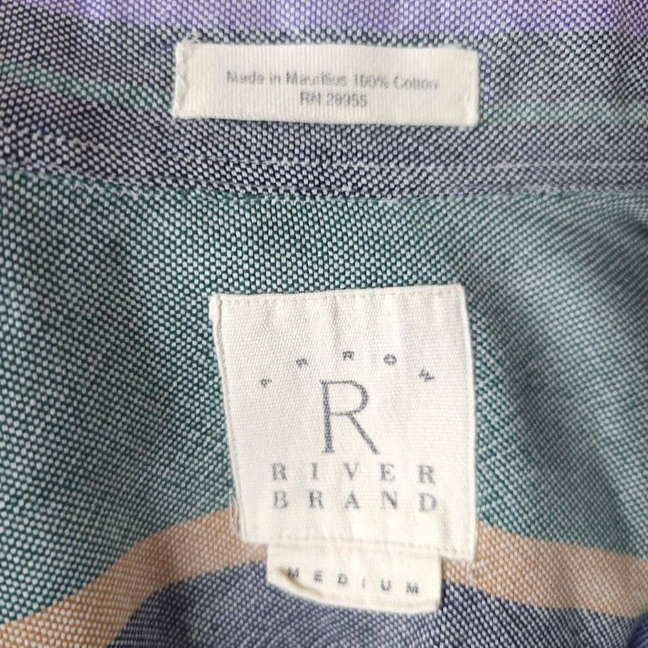 Vintage Vintage Arrow River Brand Shirt Mens Size Medium Blue Green Size US M / EU 48-50 / 2 - 4 Thumbnail