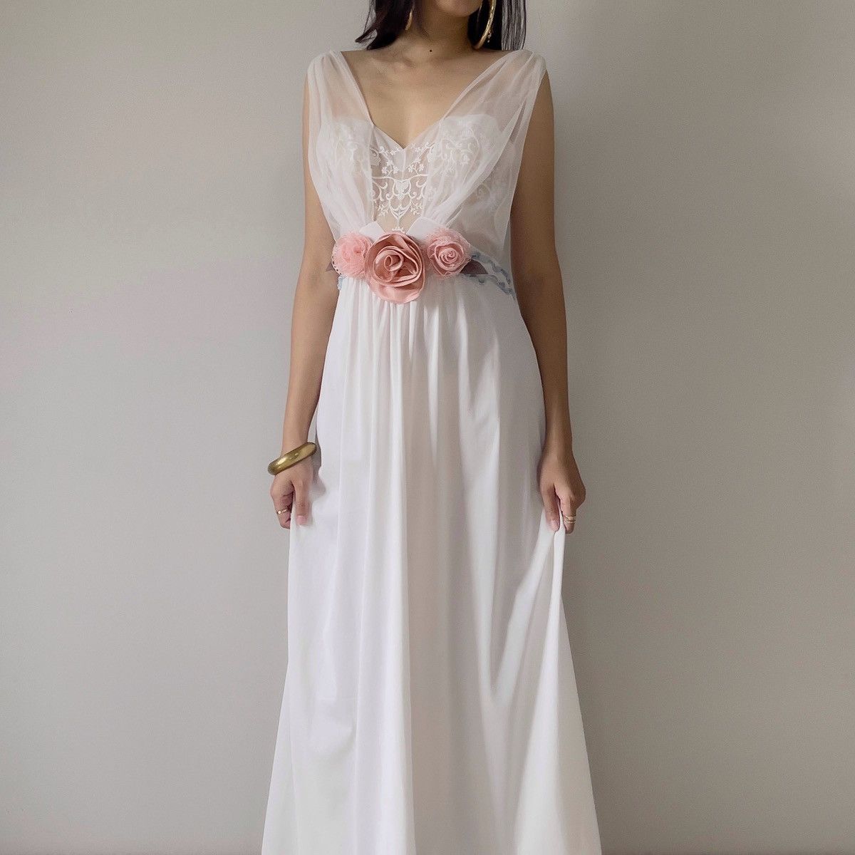 image of Vintage Romantic Vanity Fair White Slip Gown (Xs-S), Women's (Size Small)