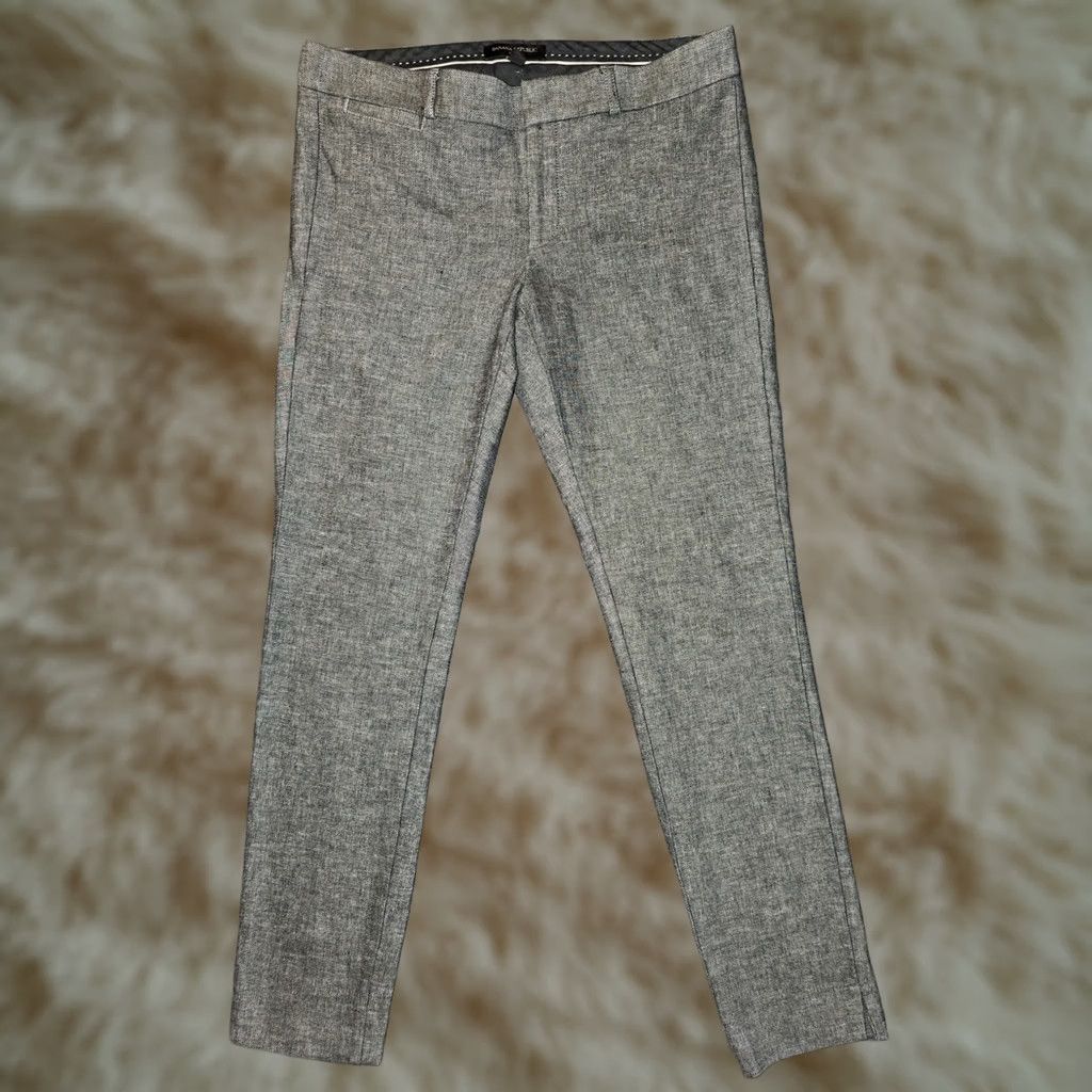 Banana Republic Banana Republic Sloan Pants Women's 6 Ankle Gray Mid Rise Slim Fit Skinny Flared Slit City Preppy Size 28" / US 6 / IT 42 - 1 Thumbnail