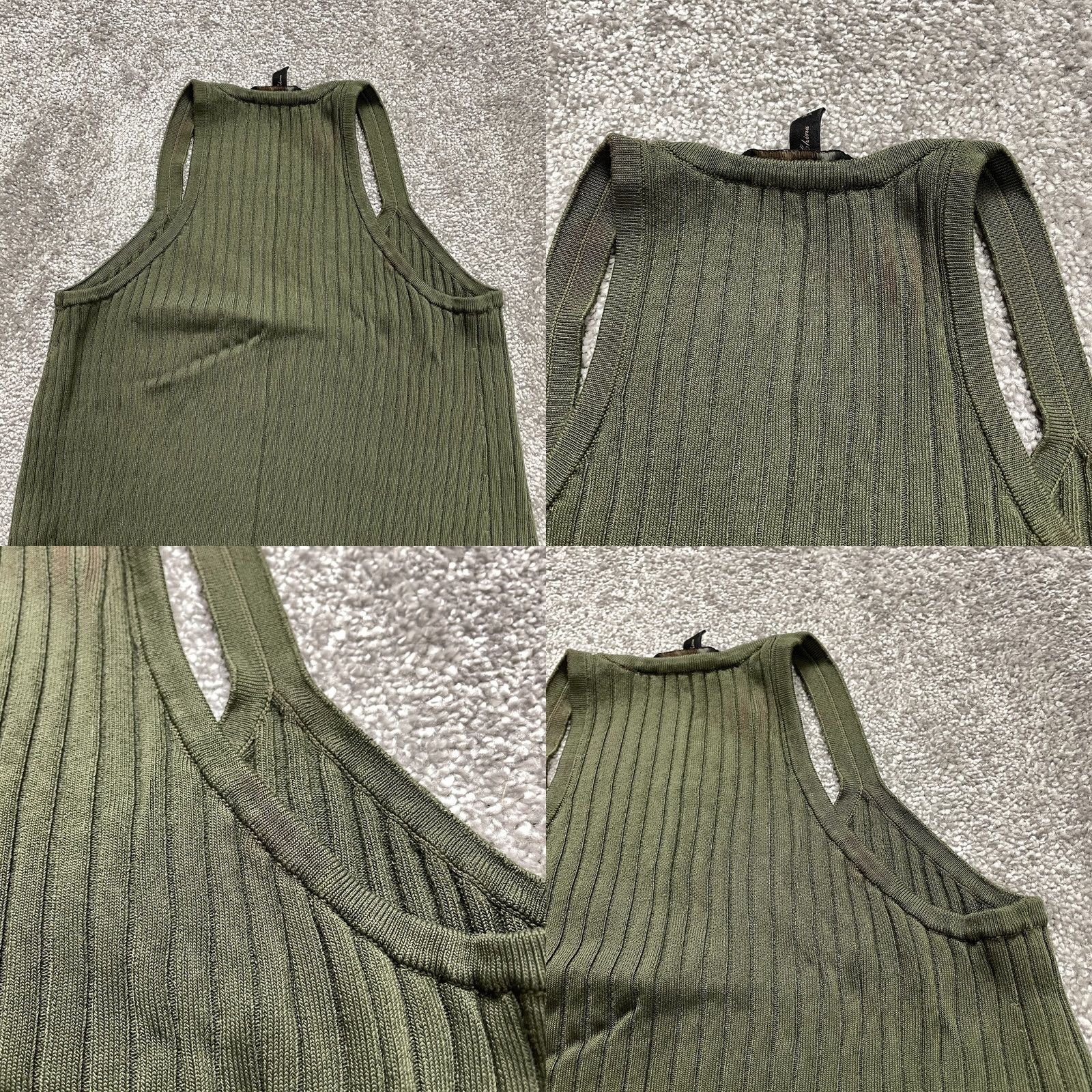 Bcbgmaxazria BCBGMAXAZRIA Green Ribbed Stretch Miri Dress womens XS Bodycon Shift Knee Size XS / US 0-2 / IT 36-38 - 9 Thumbnail