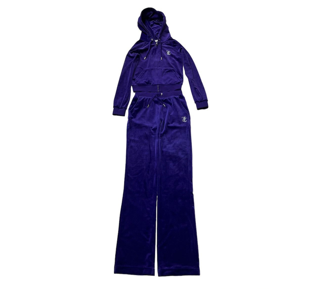 Juicy Couture × Vintage Vintage style y2k Juicy Couture velour tracksuit set velvet Size XXS / US 00 / IT 34 - 3 Thumbnail