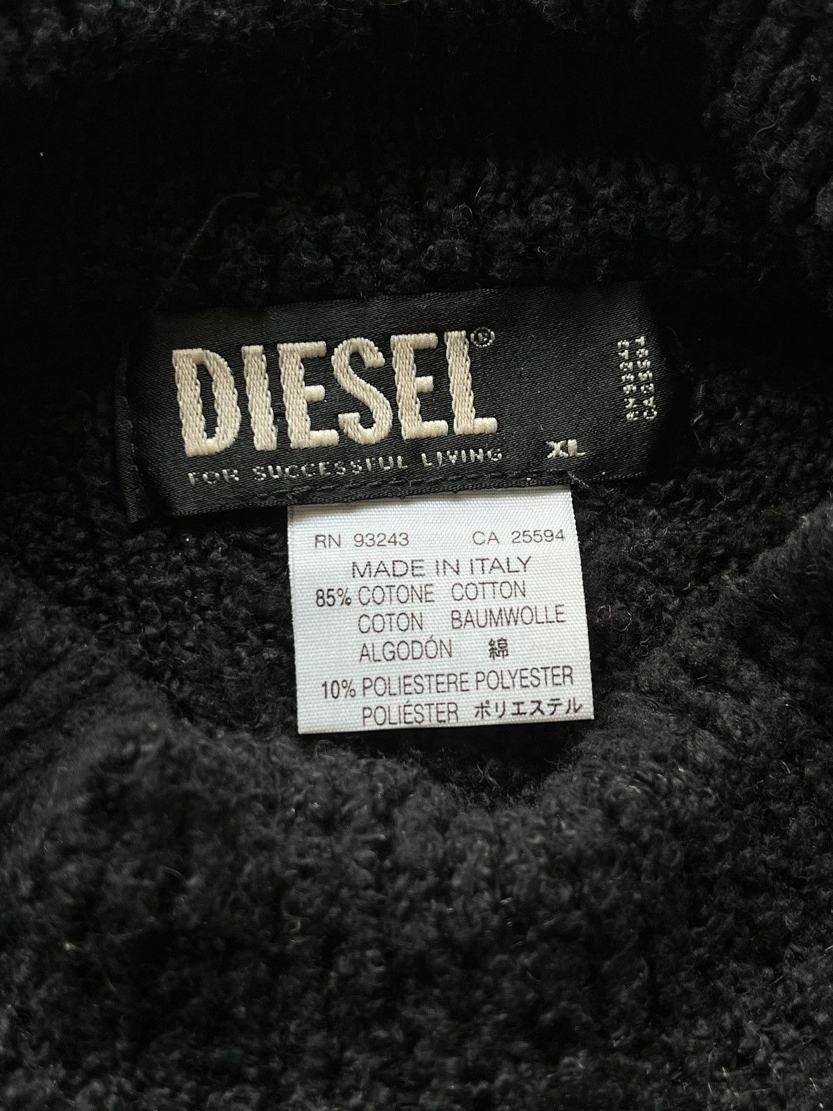 Diesel Diesel Vintage 90s Archive Sweater Oversized Soft Rave Size US XL / EU 56 / 4 - 2 Thumbnail
