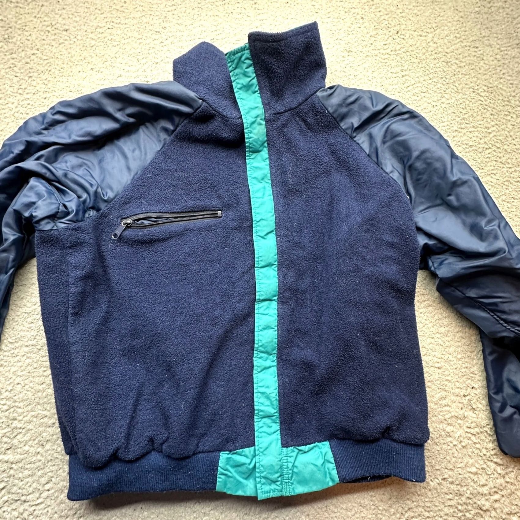 Vintage VINTAGE Woolrich Teton Bomber Jacket Fleece Lined Mens Large Emerald Blue 90s Size US L / EU 52-54 / 3 - 7 Thumbnail