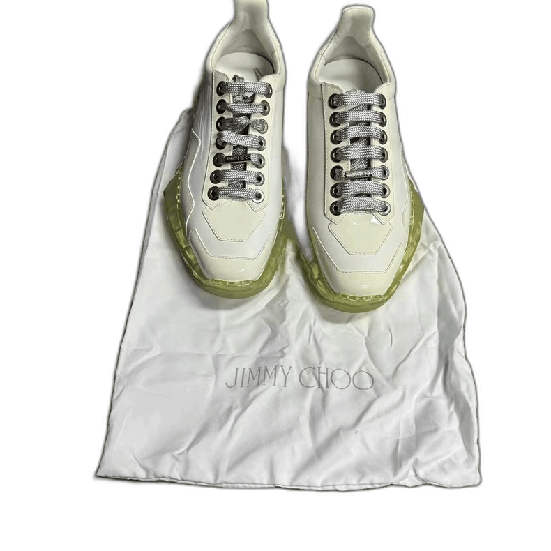 Jimmy Choo Silver Low-Top Casual Sneakers