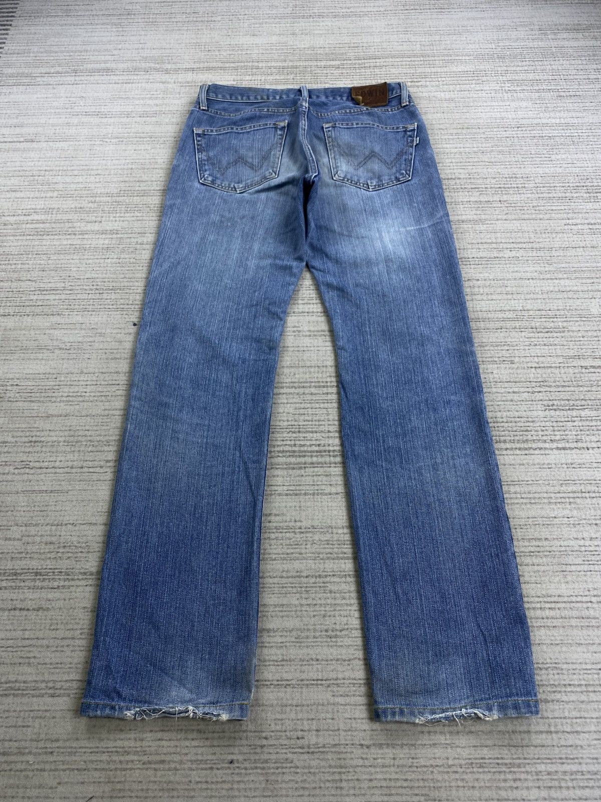 Edwin × Vintage Vintage Edwin 402 Japan Distressed Blue Denim Pants Size US 32 / EU 48 - 2 Thumbnail
