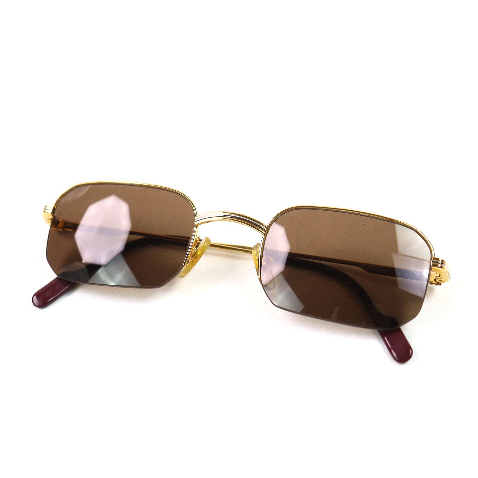 Cartier Cartier Cartier Trinity Half Rim Sunglasses Metal Sunglasses DUTY FREE for USA Size ONE SIZE - 1 Thumbnail