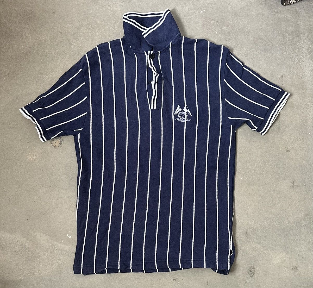 Hiroko Koshino Homme VINTAGE HIROKO KOSHINO HOMME STRIPES POLO JERSEY Size US M / EU 48-50 / 2 - 1 Thumbnail