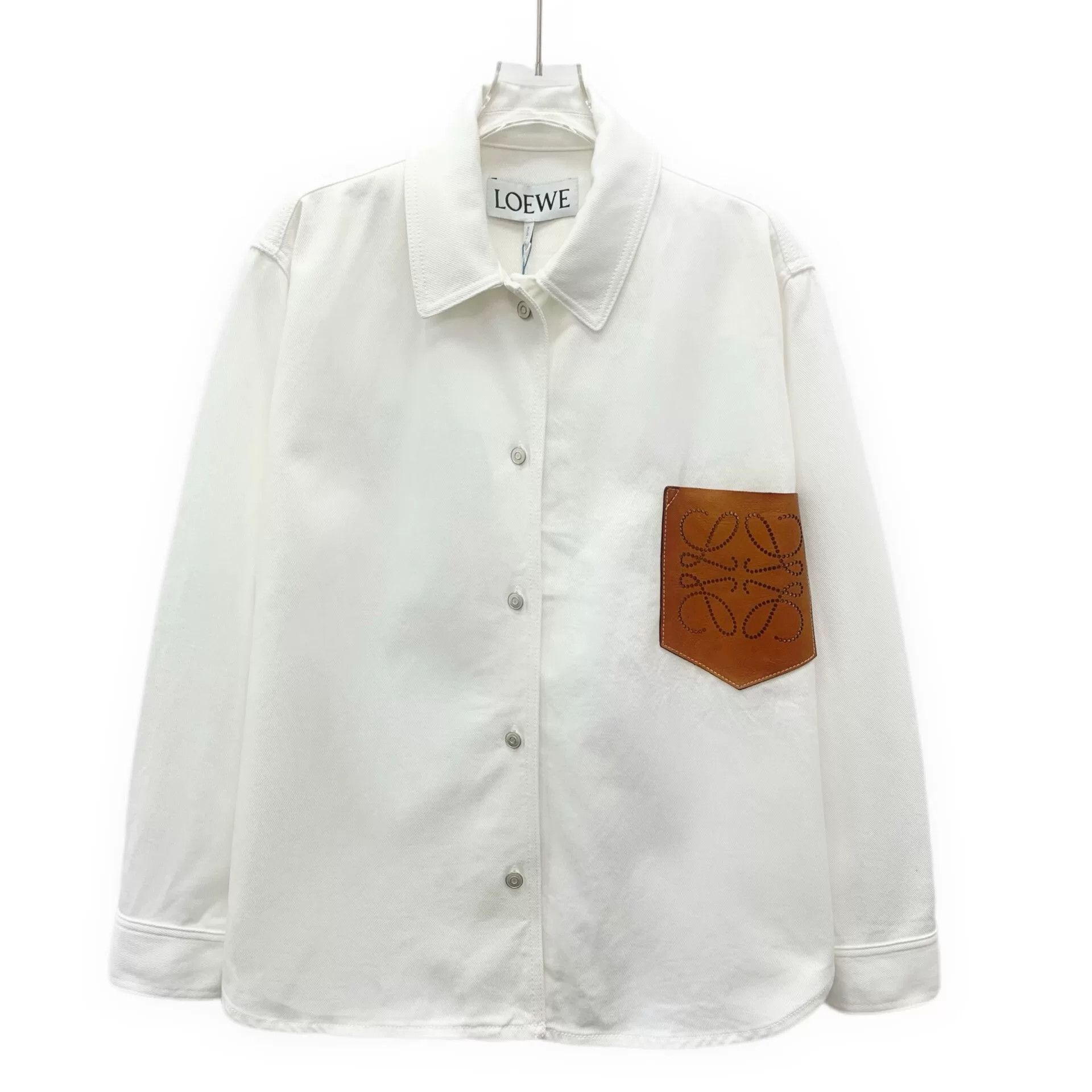 Loewe Loewe White Logo Cotton Shirt Size XXS / US 00 / IT 34 - 1 Thumbnail