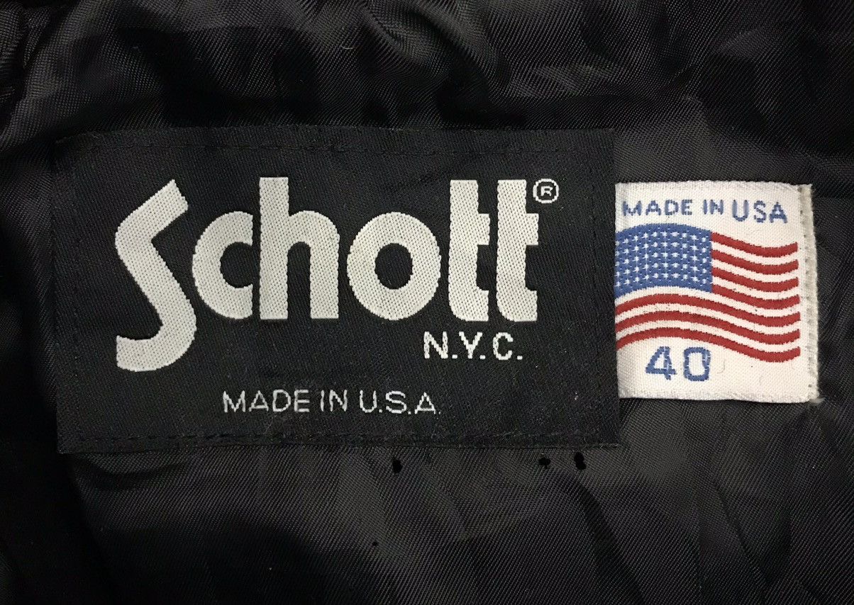 Schott × Vintage Vintage Schott Nyc Made In Usa Wool Jacket Size US L / EU 52-54 / 3 - 13 Thumbnail