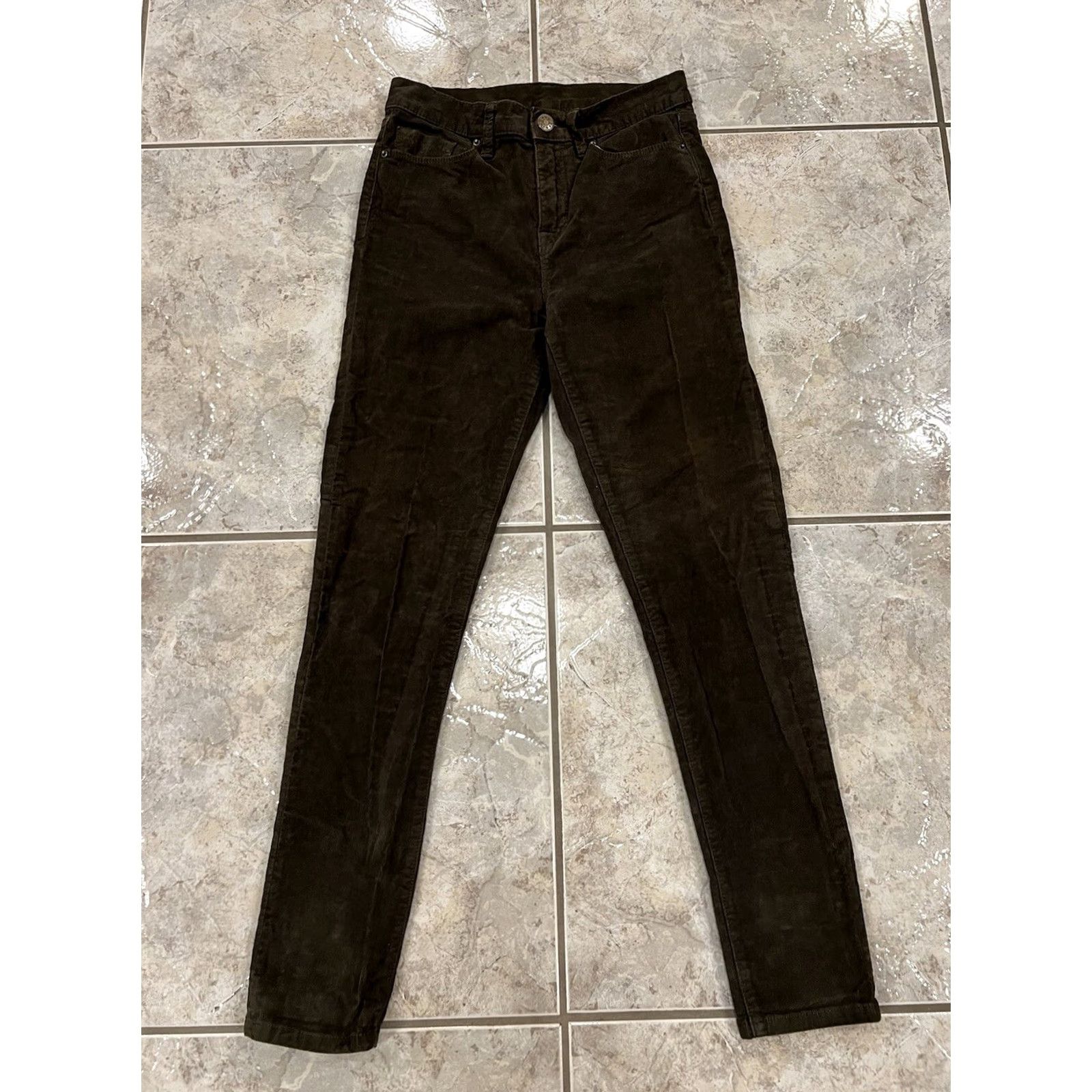 Bdg VINTAGE BDG Urban Outfitters Twig High Rise Corduroy Pants Green Womens 26W Skinny Straightened Size 26" / US 2 / IT 38 - 2 Thumbnail