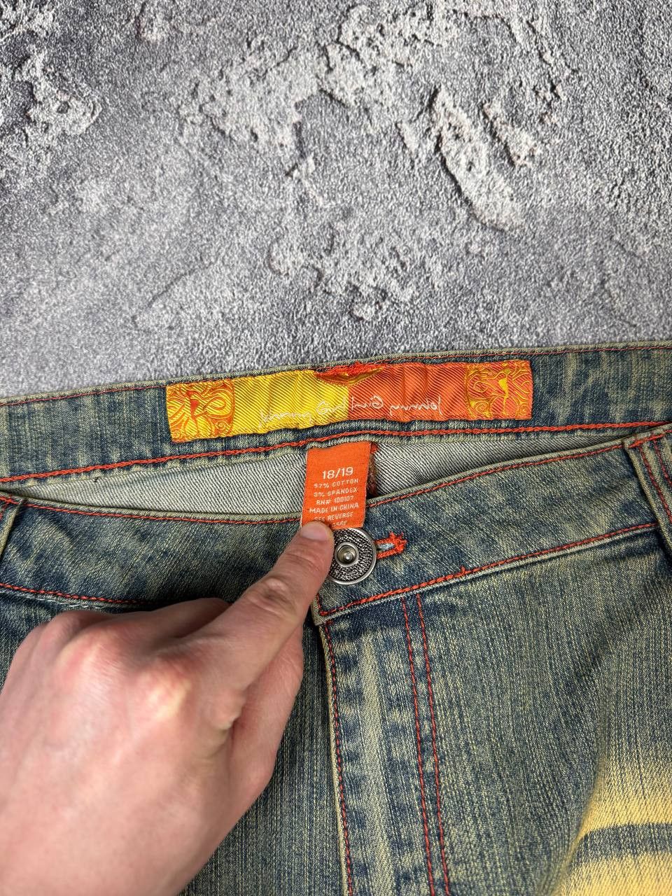 Hysteric Glamour Y2K If Six Was Nine Flared Bootcut LGB Washed Yellow Denim Size US 38 / EU 54 - 10 Thumbnail