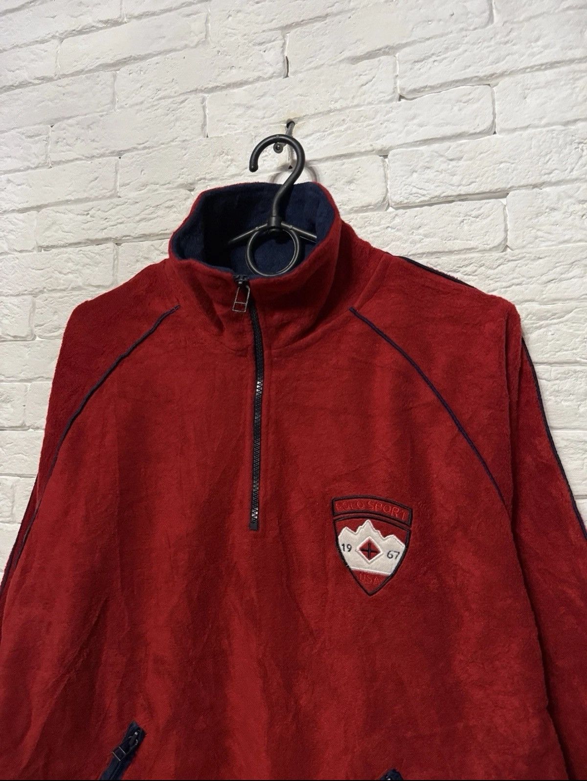 Polo Ralph Lauren Vintage Fleece Polo Sport Ralph Lauren USA 1/3 Zip Size US M / EU 48-50 / 2 - 2 Thumbnail