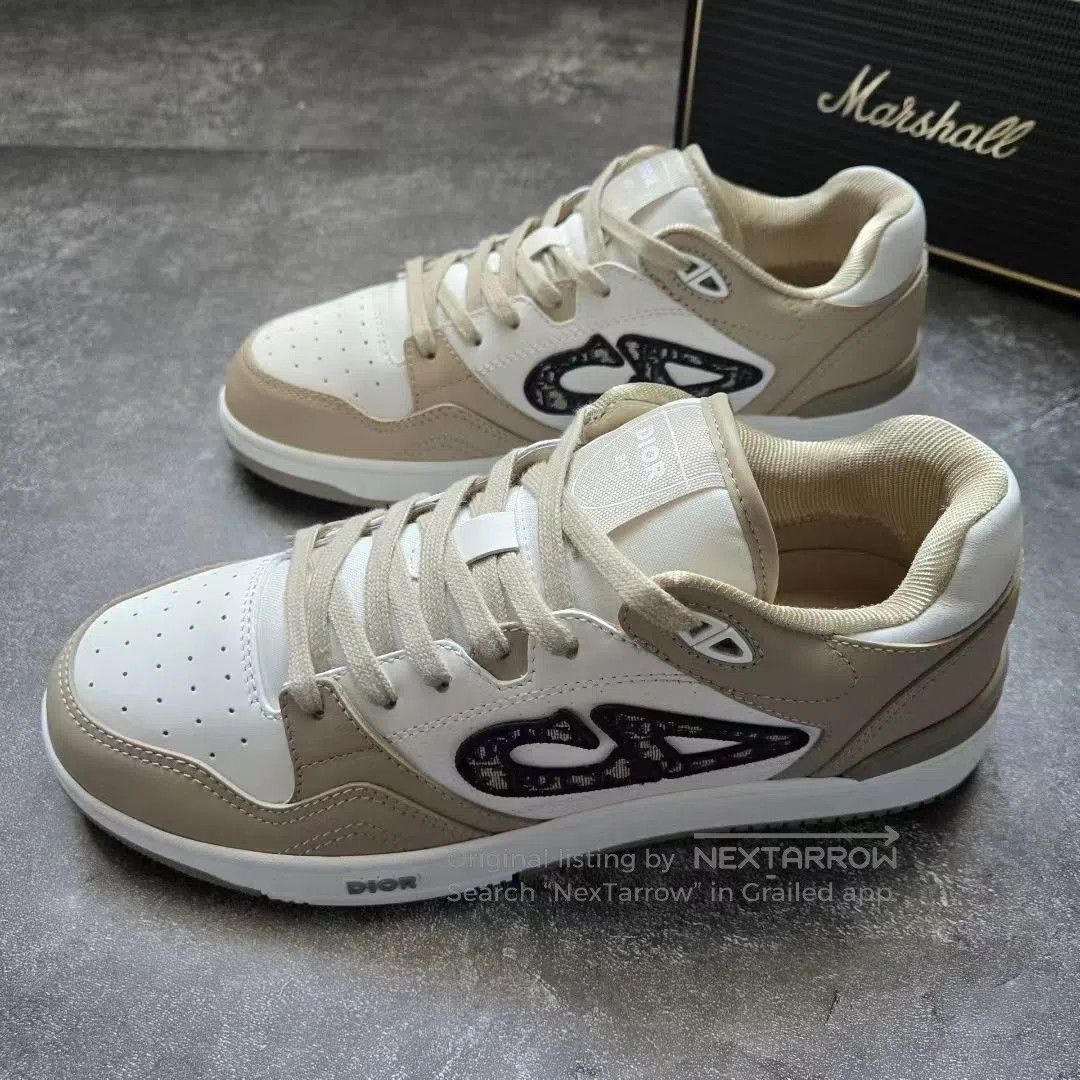 Dior DIOR B57 White Brown Shoes. Size US 7 / EU 40 - 1 Thumbnail