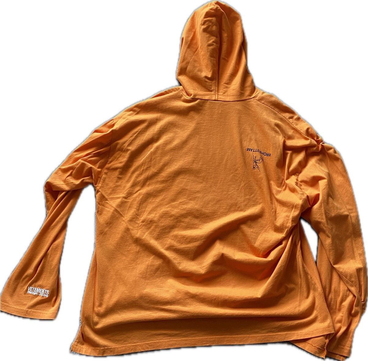Vetements Matterhorn Orange Cotton T-shirt Hoodie