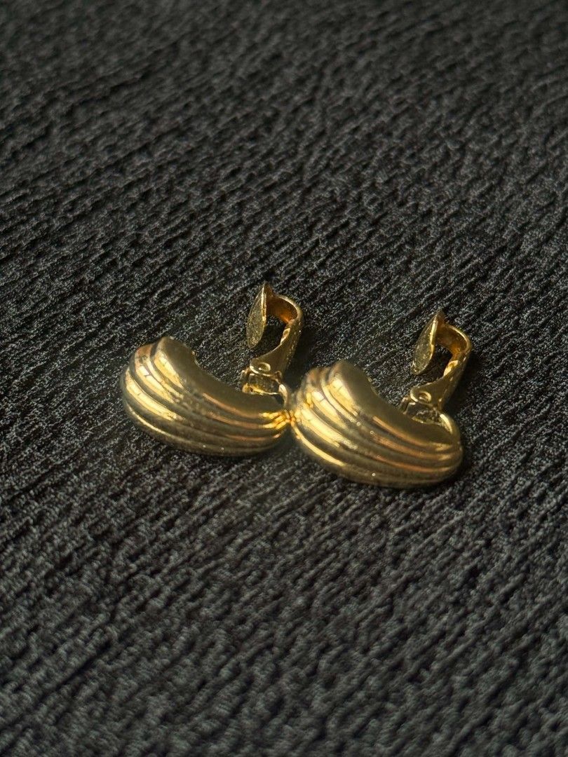 Dior CHRISTIAN DIOR Gold Tone Clip-On Earrings Size ONE SIZE - 4 Thumbnail