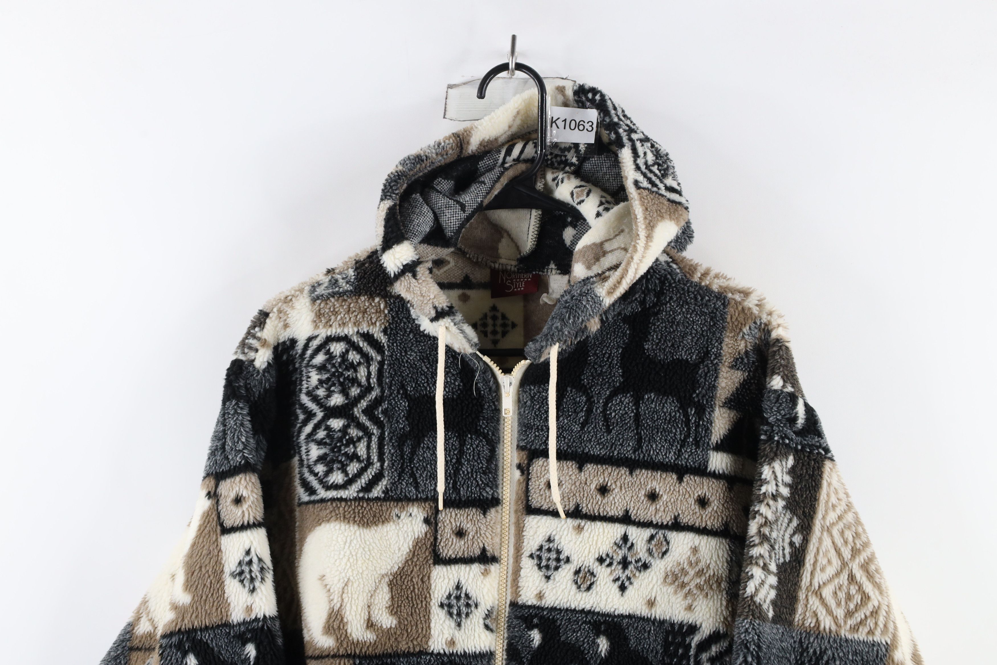 Vintage Vintage 90s Streetwear Bear All Over Print Fleece Jacket Size US S / EU 44-46 / 1 - 2 Thumbnail