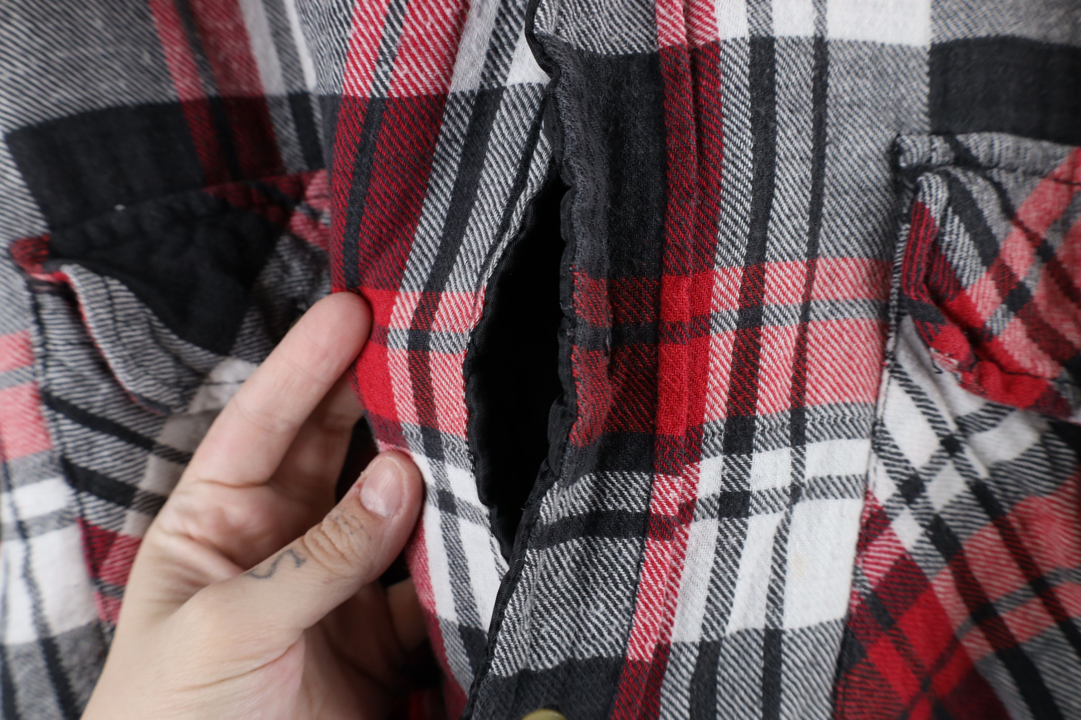 Vintage Vintage 90s Streetwear Quilted Flannel Button Shirt Jacket Size US XXL / EU 58 / 5 - 8 Thumbnail