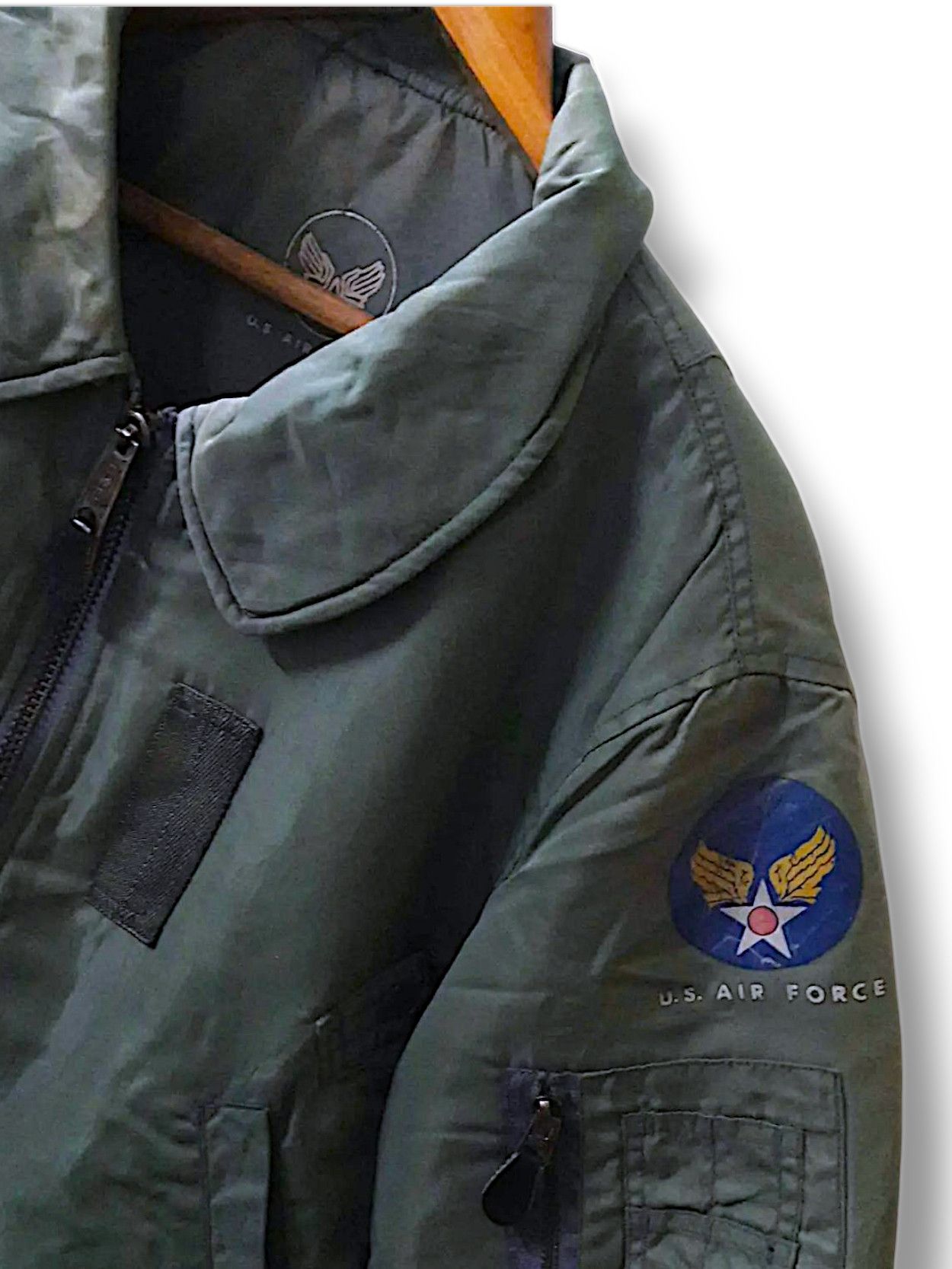 Vintage Vintage 80s Air force Fly Bomber Jacket Talon Zipper Size US M / EU 48-50 / 2 - 2 Thumbnail