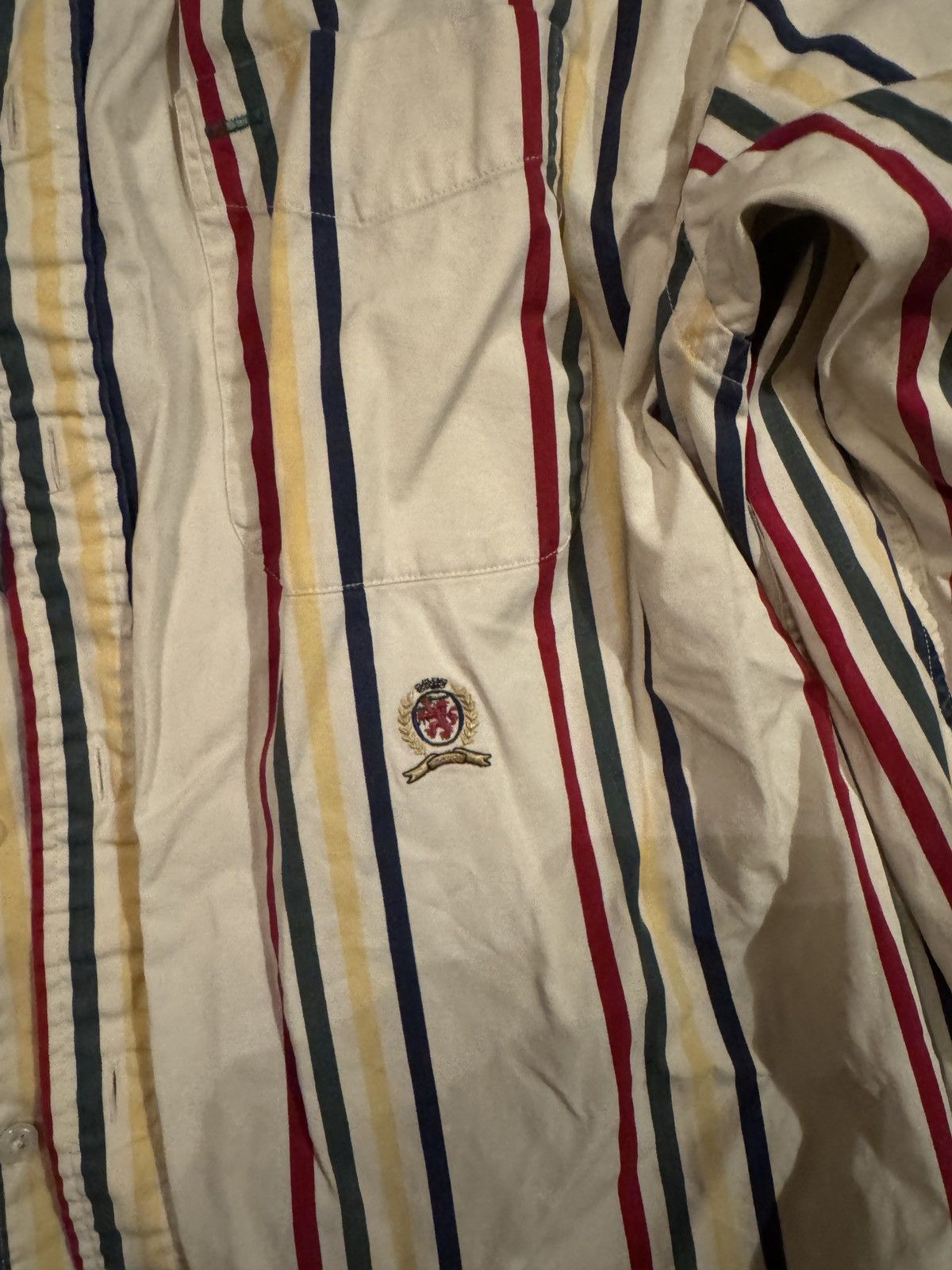 Tommy Hilfiger × Vintage Tommy Hilfiger Stripped Button Up Size US L / EU 52-54 / 3 - 2 Thumbnail
