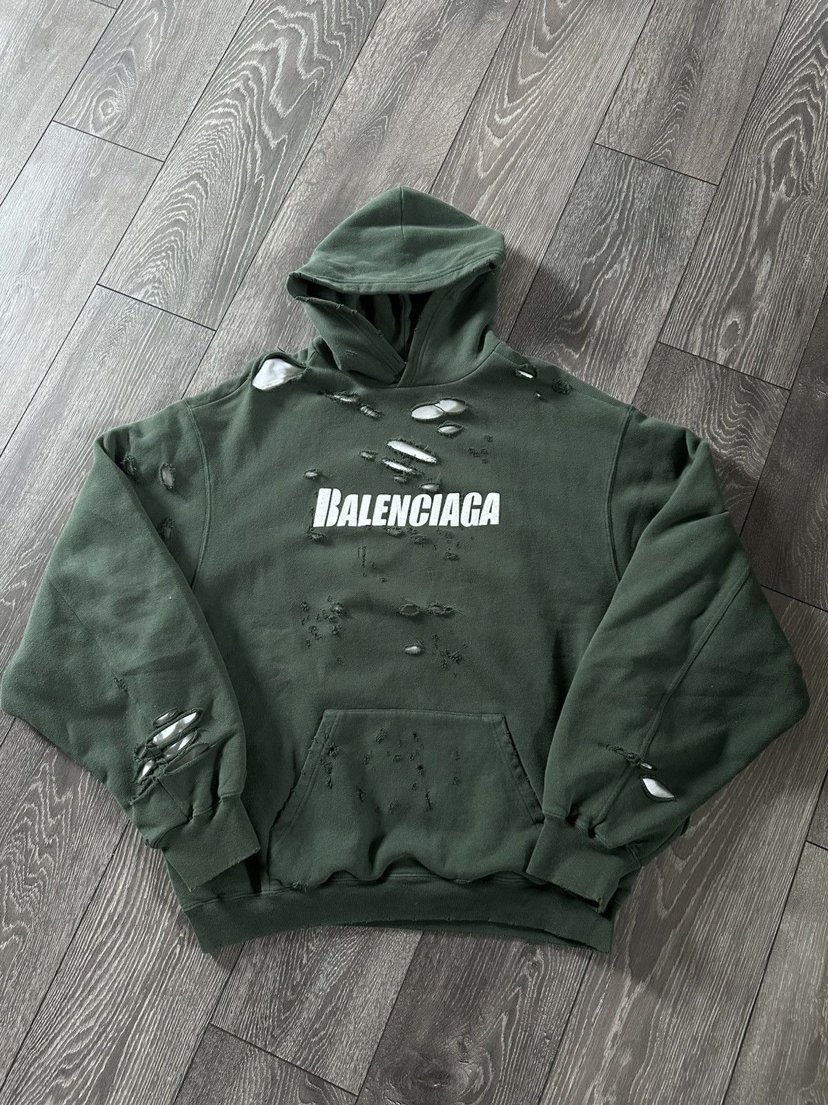 Balenciaga Gray Inside Out Hoodie Balenciaga