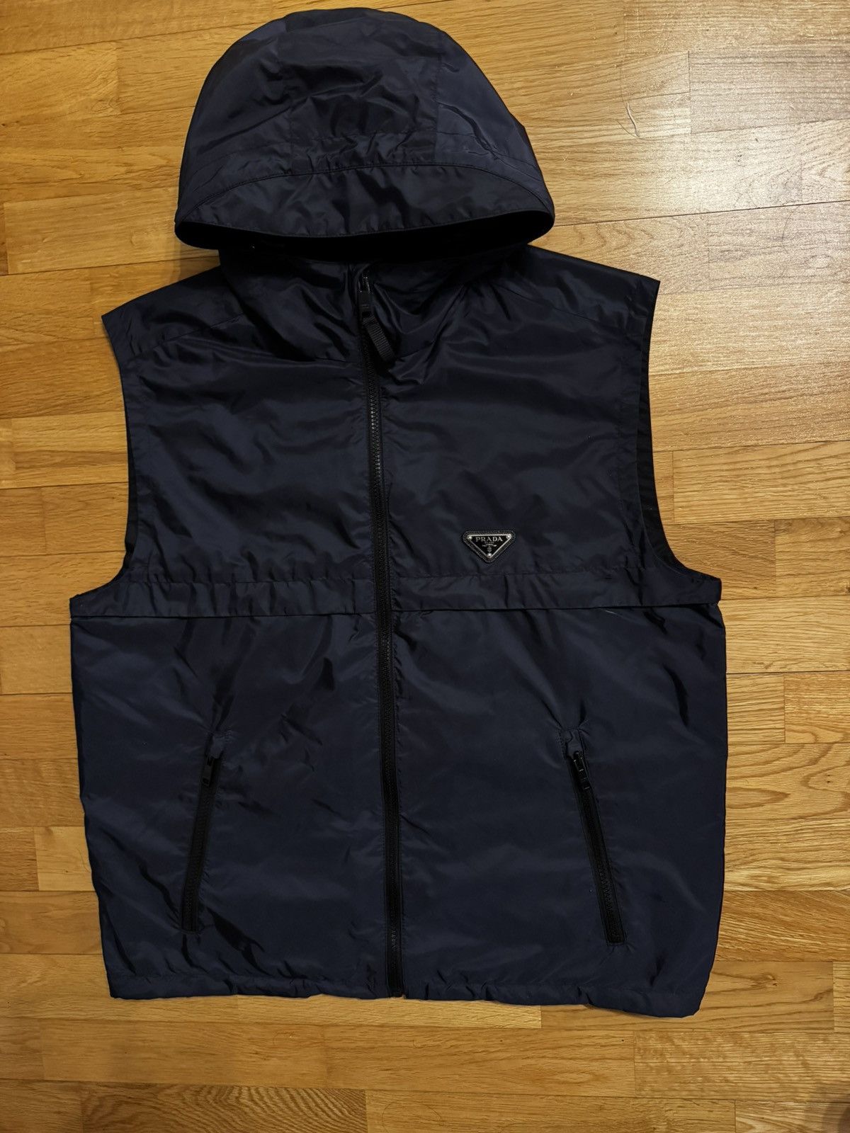 Prada Prada Nylon Hooded Vest Size US M / EU 48-50 / 2 - 2 Thumbnail