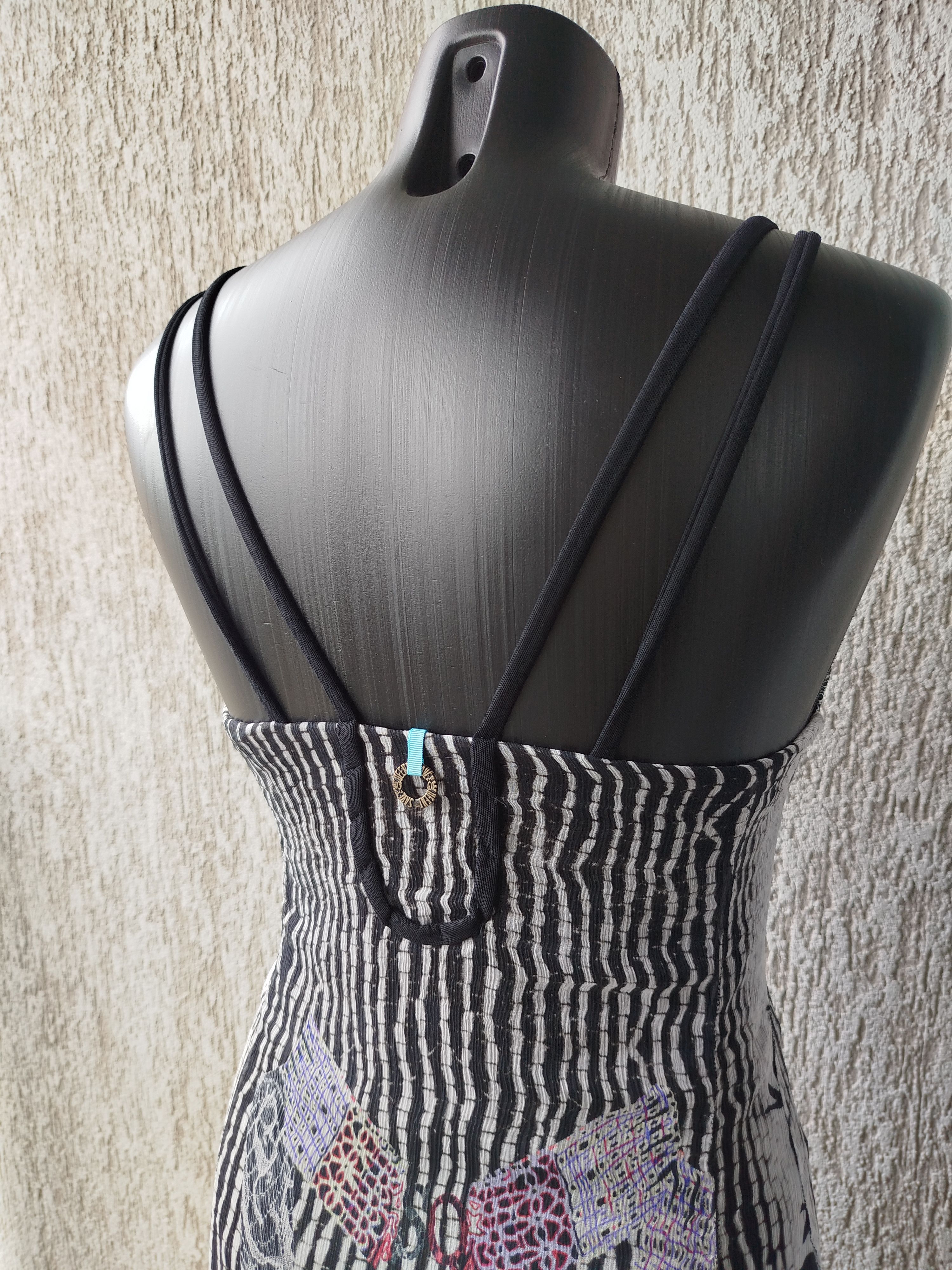 Jean Paul Gaultier Save The Queen Maxi Dress Graphic Floral Chiffon Silk Lined Size M / US 6-8 / IT 42-44 - 7 Thumbnail