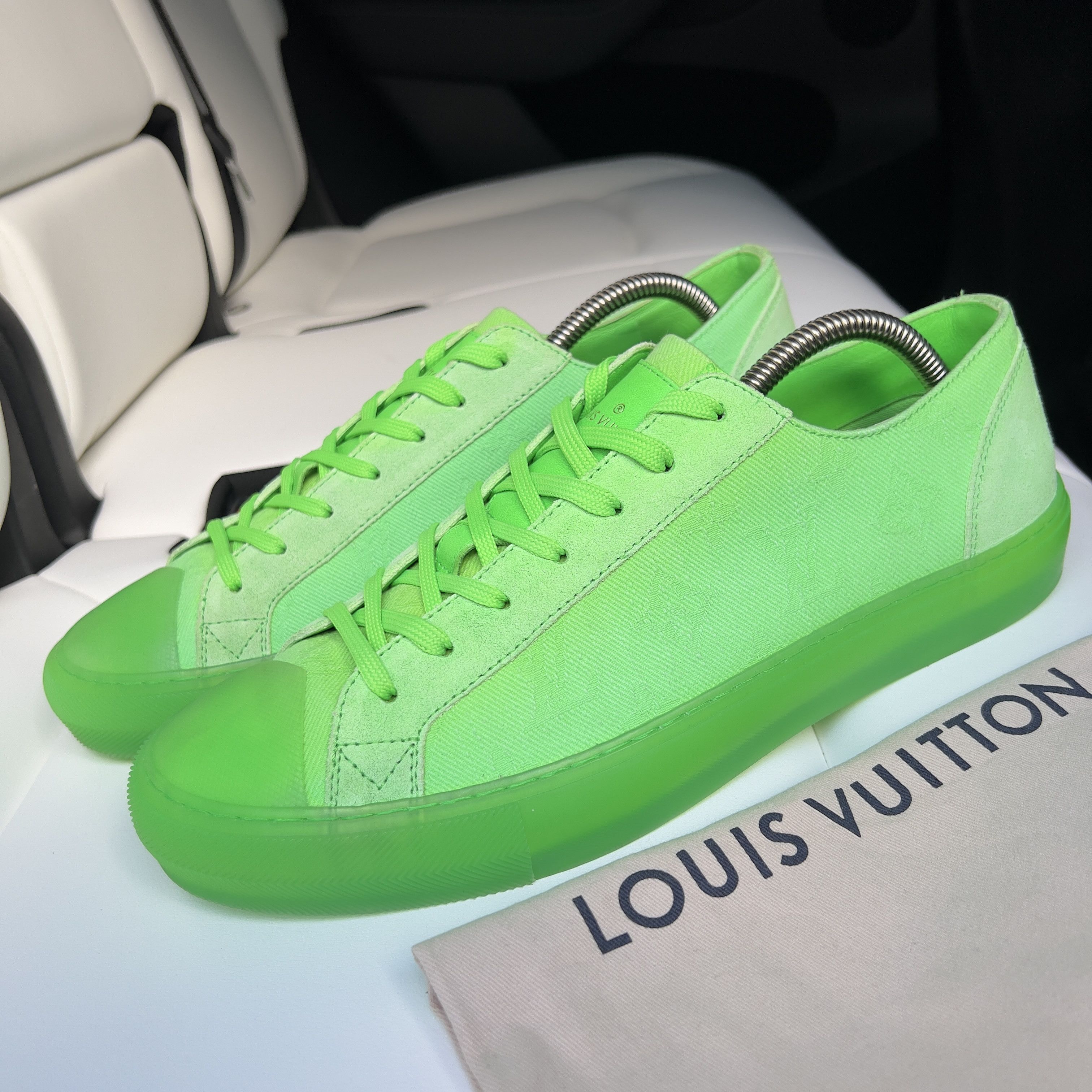 Louis Vuitton Louis Vuitton Tattoo Monogram Sneaker Neon Green Fabric Size US 8.5 / EU 41-42 - 1 Thumbnail
