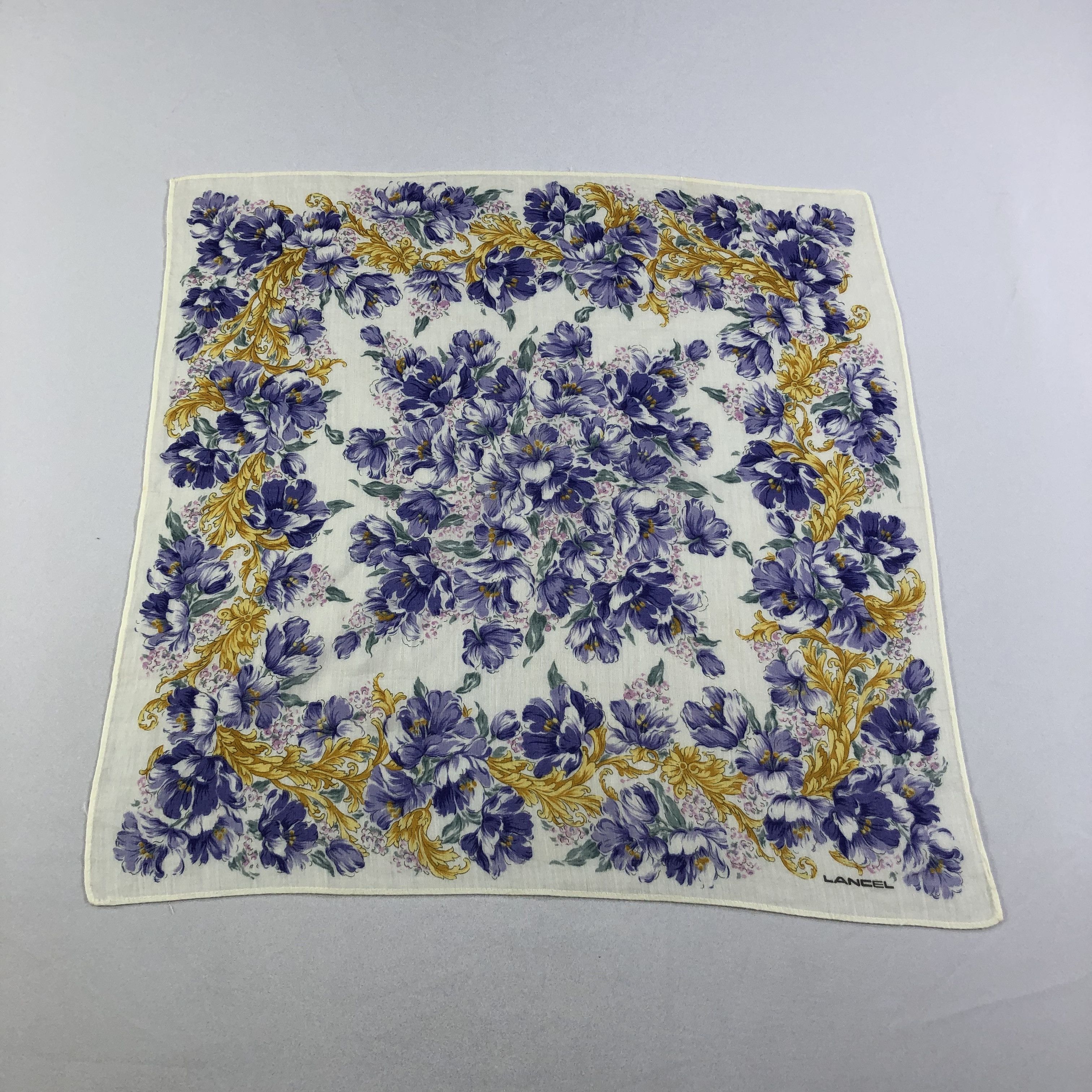 Lancel Lancel Floral Handkerchief Neckerchief Bandana H2206 Size ONE SIZE - 2 Thumbnail