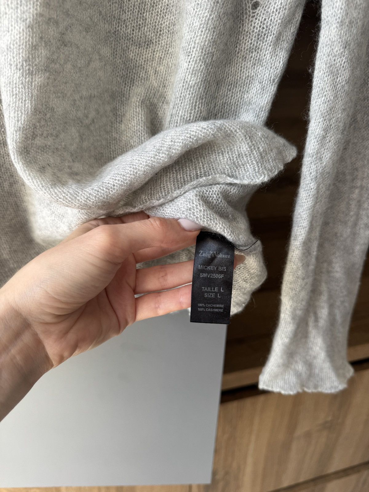 Zadig & Voltaire Zadig & Voltaire Cashmere Peace Crystals Knitted Sweater Size L / US 10 / IT 46 - 5 Thumbnail