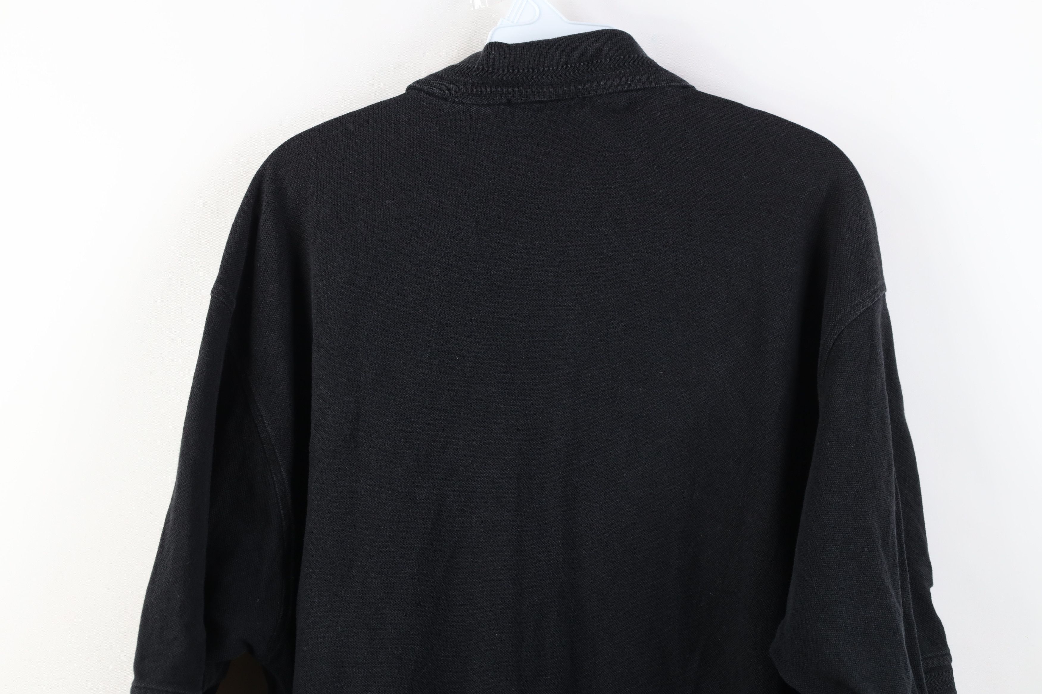 Vintage Vintage 90s Streetwear Baggy Golf Polo Shirt Black Cotton Size US L / EU 52-54 / 3 - 12 Thumbnail