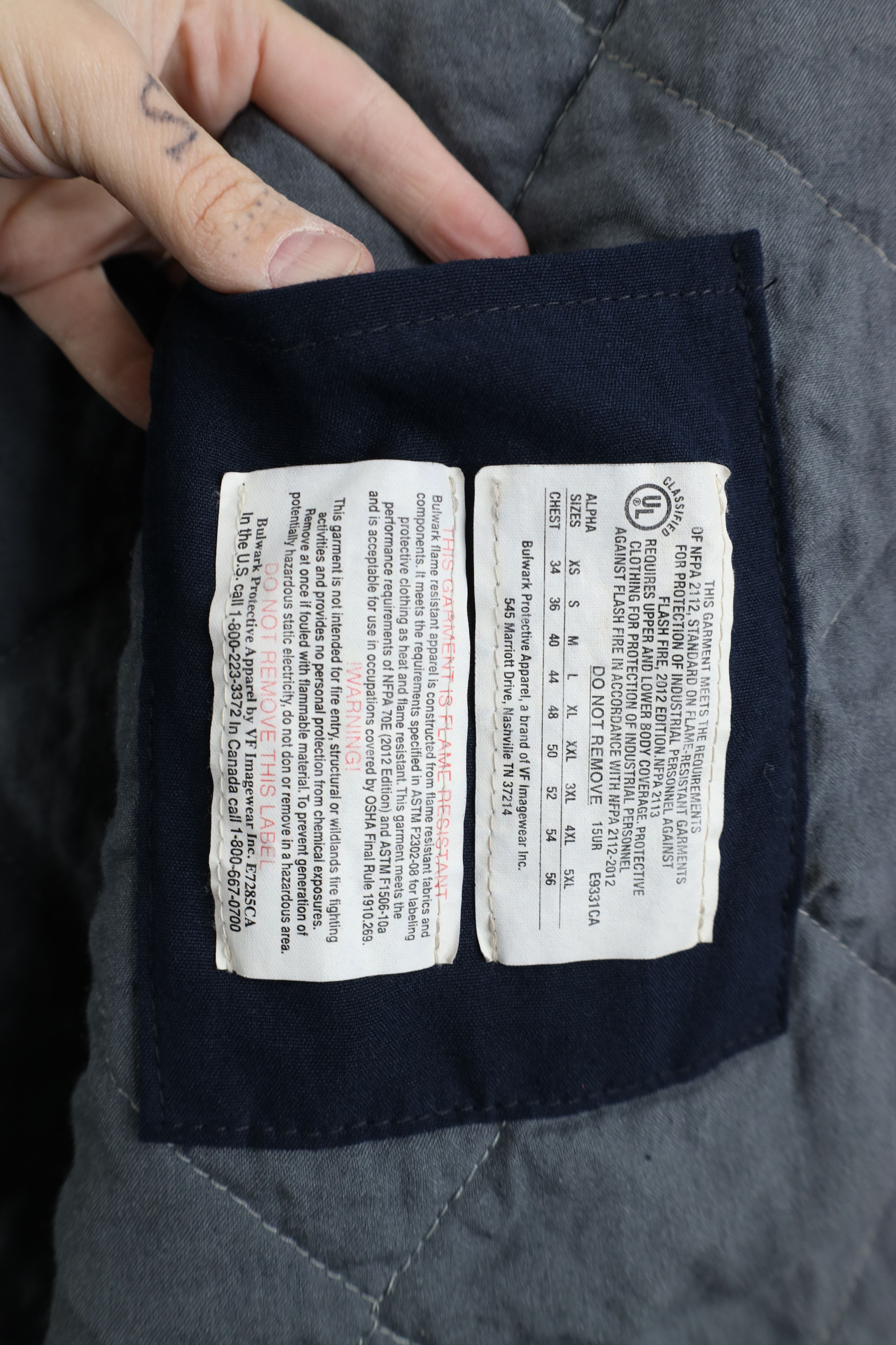 Vintage Bulwark FR Fire Flame Resistant Workwear Vest Jacket Size US XXL / EU 58 / 5 - 12 Thumbnail
