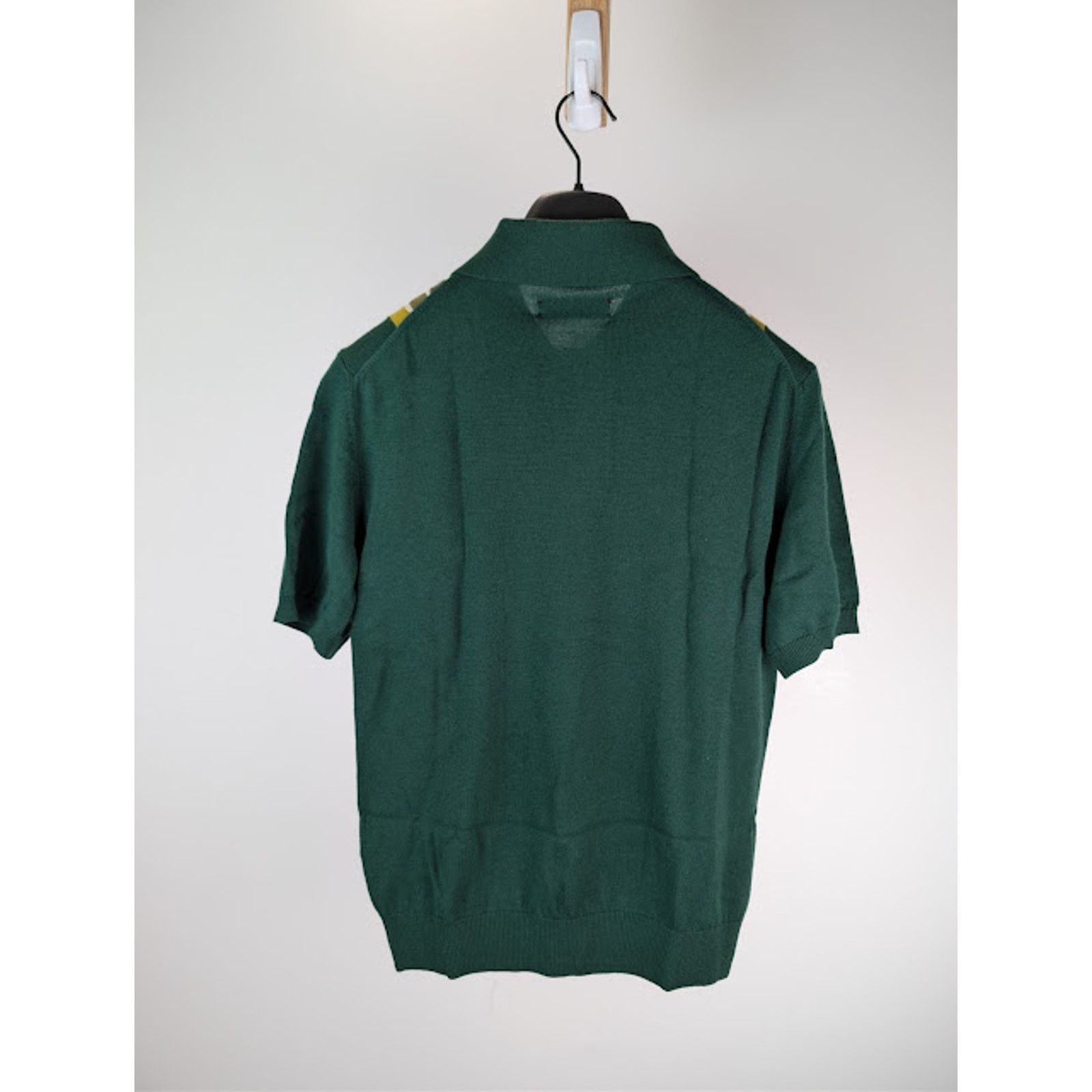 Amiri o1rshd1 Stack Stripe Short Sleeve Polo Shirt in Green Size US S / EU 44-46 / 1 - 16 Thumbnail