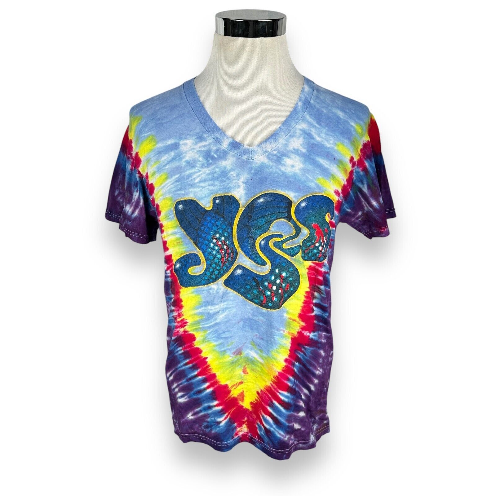 Fruit Of The Loom Yes Rock Band T-Shirt Mens Medium Tie Dye 2014 Summer Tee Size US M / EU 48-50 / 2 - 1 Thumbnail