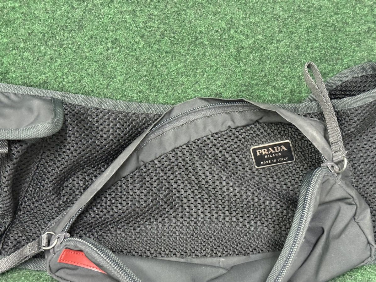 Prada Prada Linea Rossa Nylon Mesh Waist Bag Size ONE SIZE - 6 Thumbnail