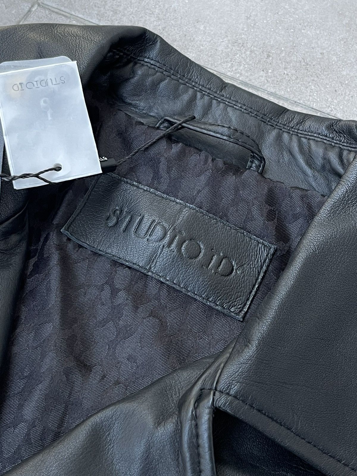 Leather !DS! AW22 Studio ID Biker Black Leather Jacket Size US M / EU 48-50 / 2 - 18 Thumbnail