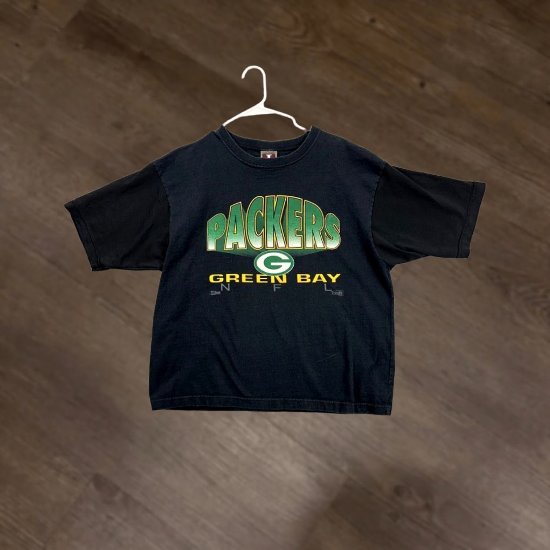 Vintage Jostens Shirt T-Shirt Men Large Black Green Bay Packers Short Sleeve Made In USA Size US L / EU 52-54 / 3 - 1 Thumbnail