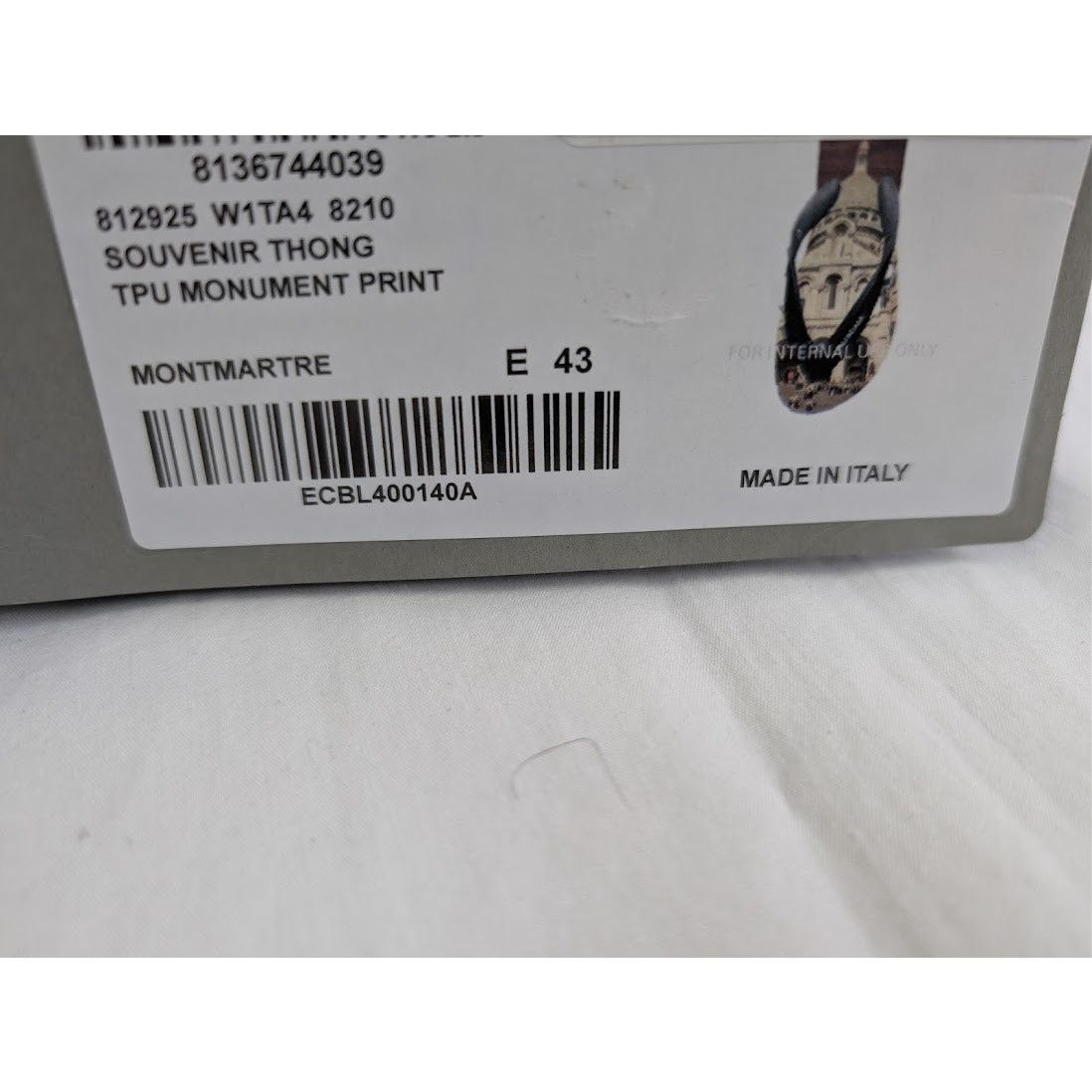 Balenciaga o1rshd1 Q:2 / Souvenir Thong TPU Monument Print Slipper Size US 10 / EU 43 - 19 Thumbnail