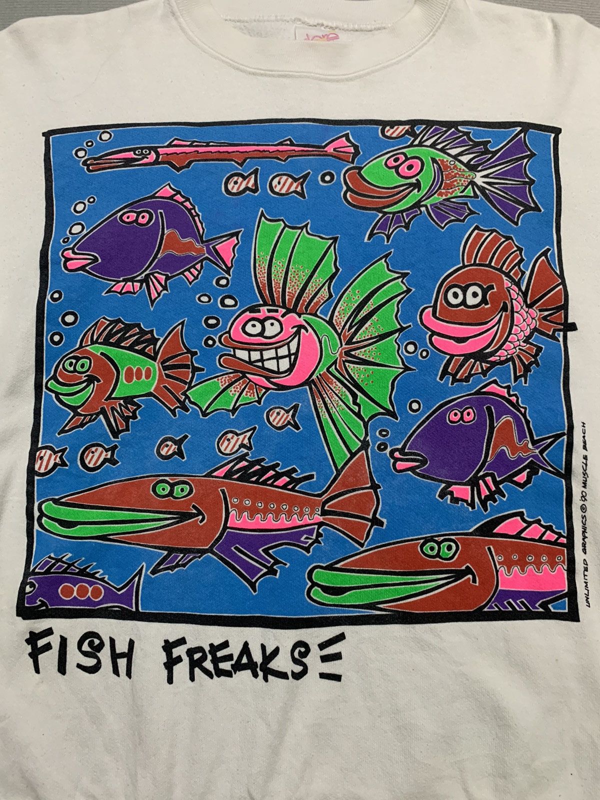 Vintage Vintage 90s Fish Freaks Crewneck Sweatshirt: Big Logo Size US M / EU 48-50 / 2 - 2 Thumbnail