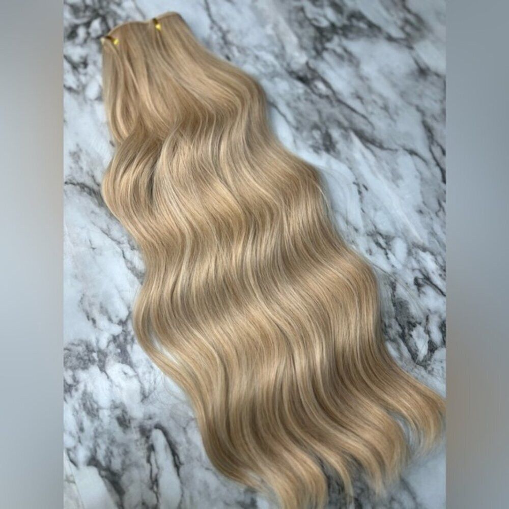 Other 20 IN VOLUMIZING WEFT CLIP IN SET LIGHT BLONDE CURLY WAVE H Size ONE SIZE - 9 Thumbnail