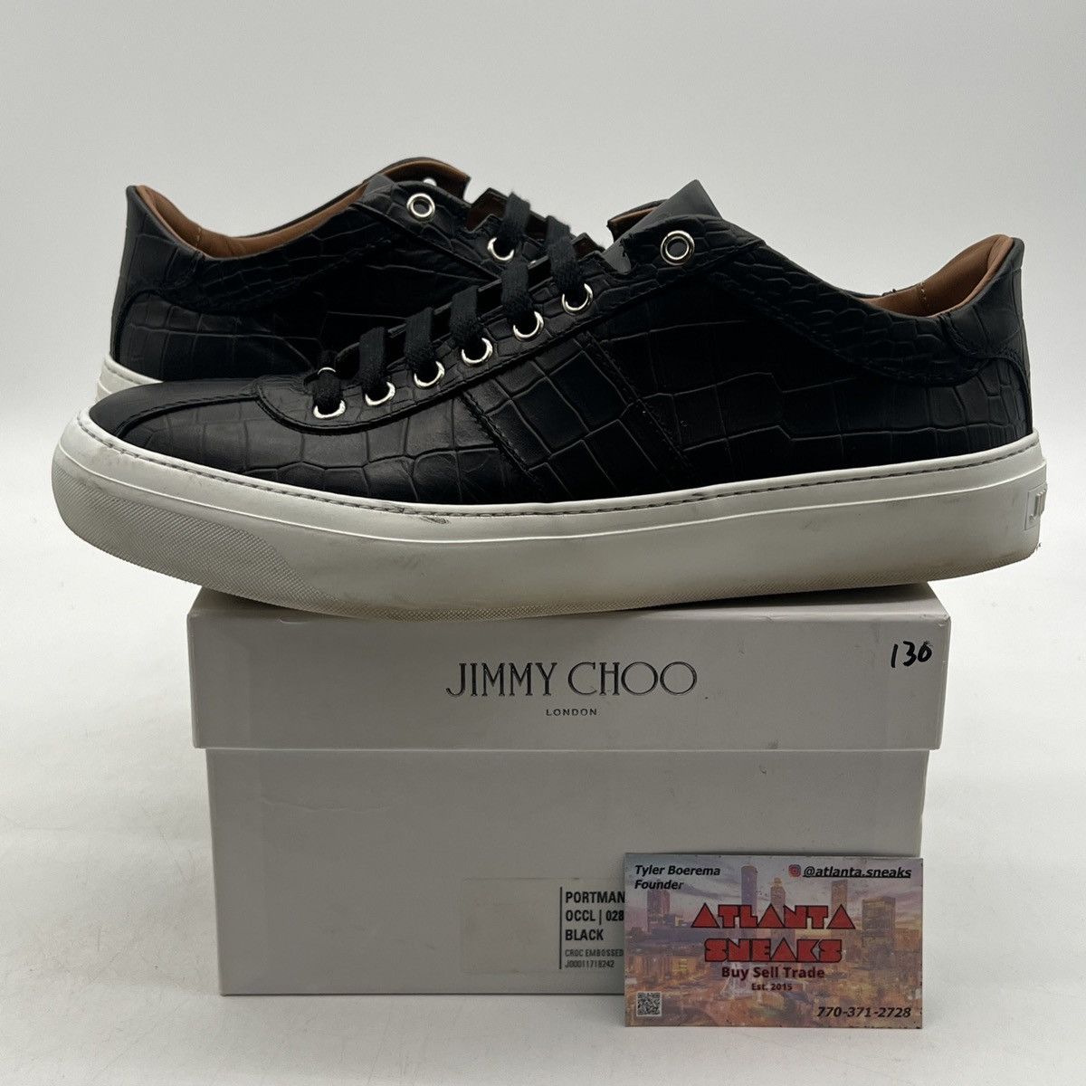 Jimmy Choo Jimmy Choo Men's Navy Blue Croc Belgravi Ltd Ed Size US 9 / EU 42 - 1 Thumbnail