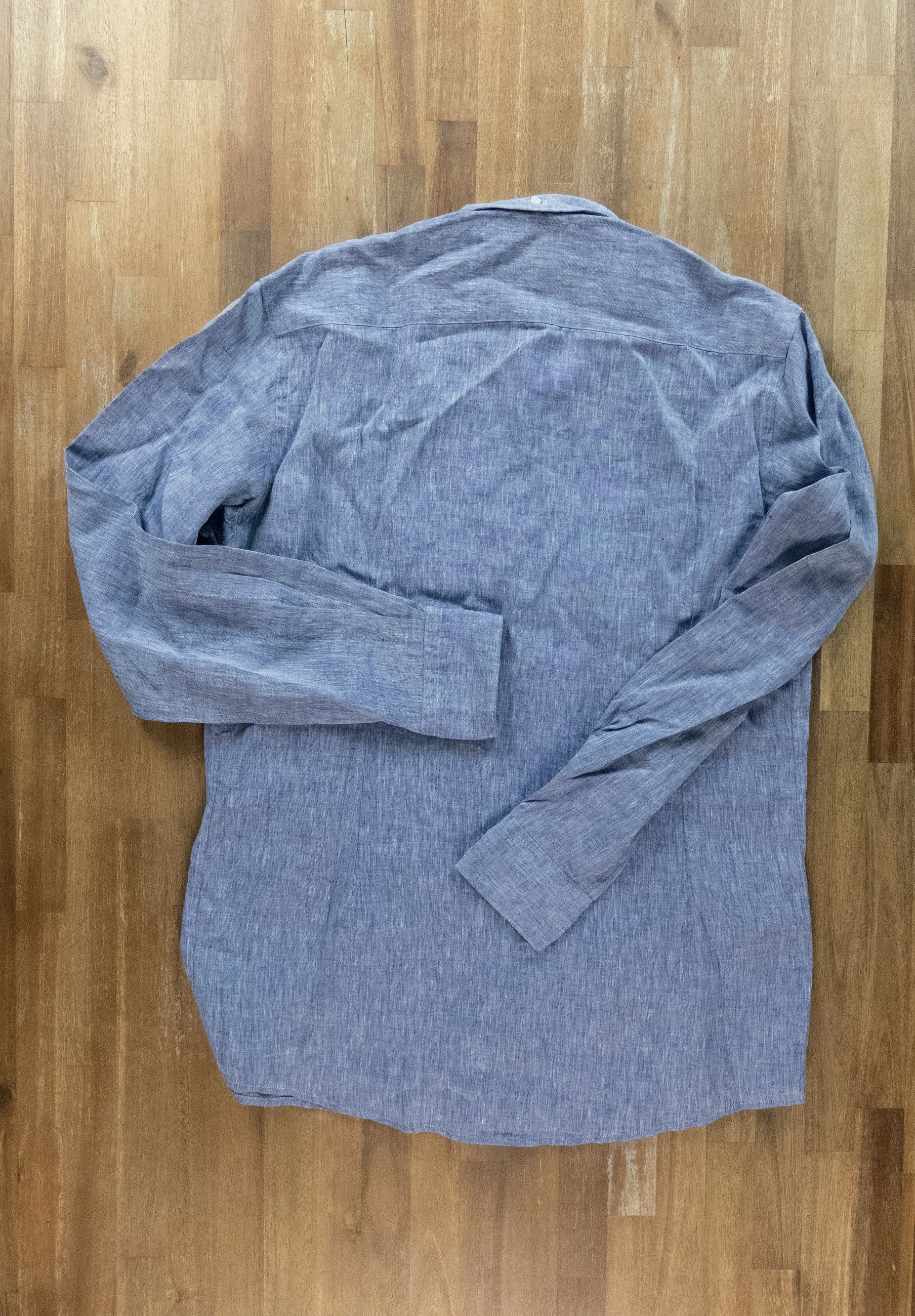 Eton ETON of Sweden contemporary fit blue linen shirt 42 Large Size US L / EU 52-54 / 3 - 9 Thumbnail