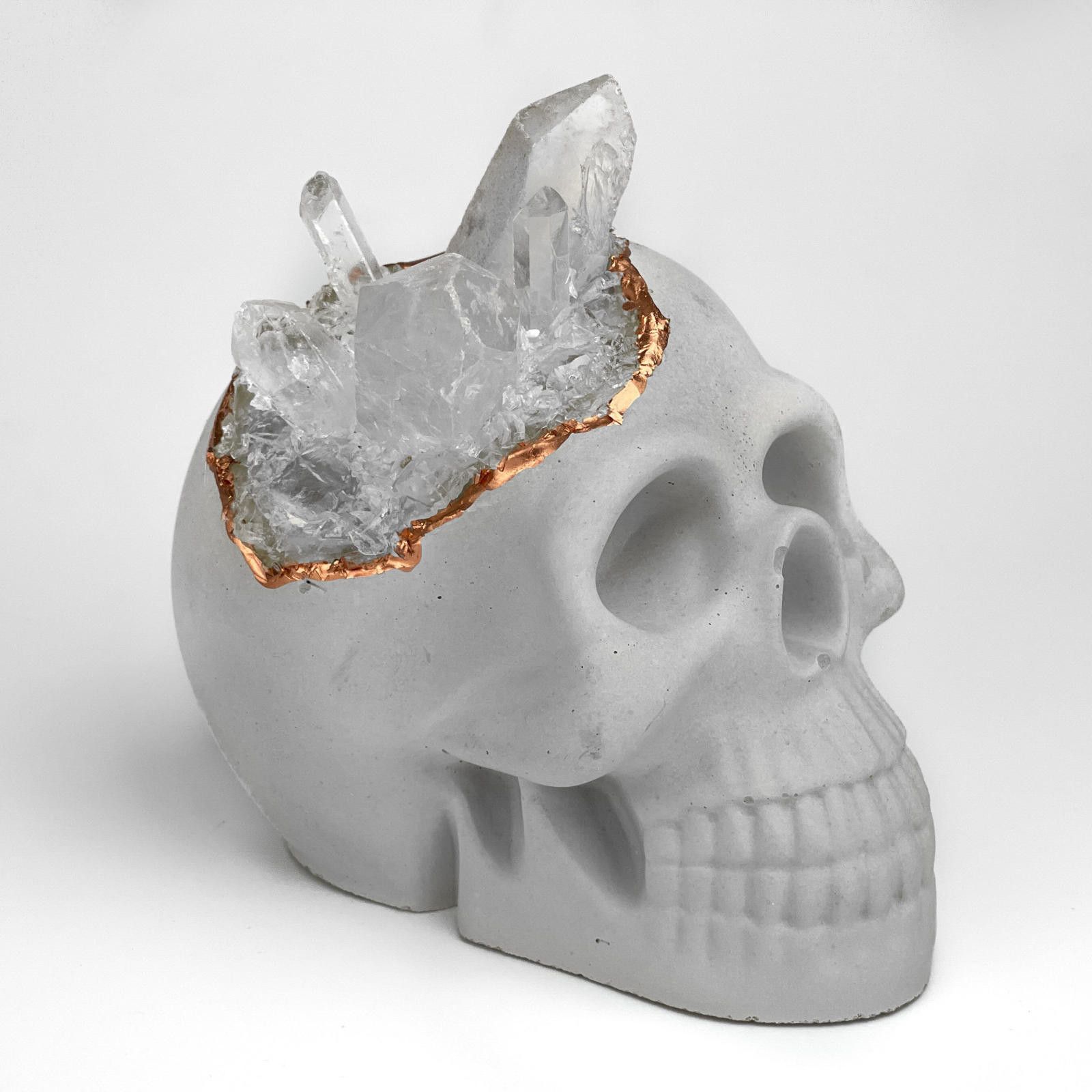 Other Big Clear Quartz Skull Head | Cluster Carved Crystals Lover Size ONE SIZE - 2 Thumbnail