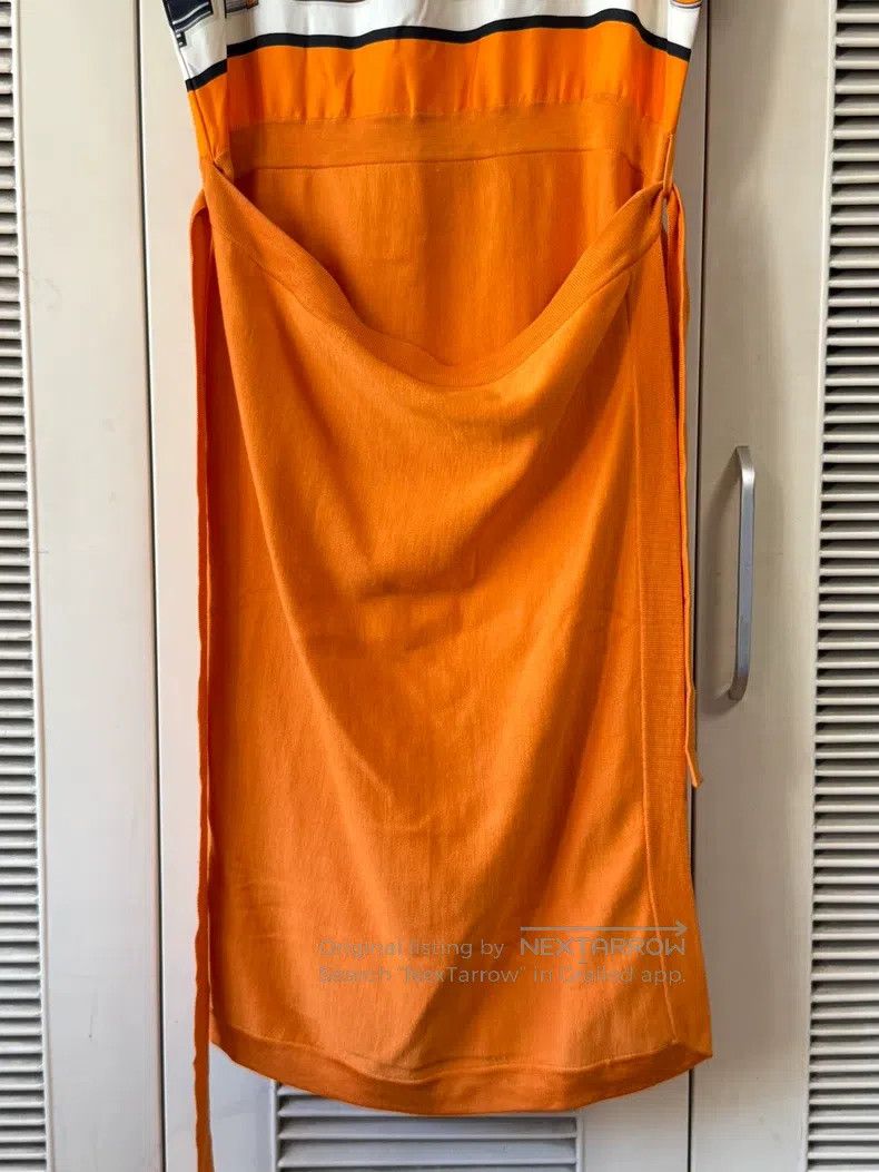 Hermes Hermes orange geometric print dress, white background with Size XXS / US 00 / IT 34 - 5 Thumbnail
