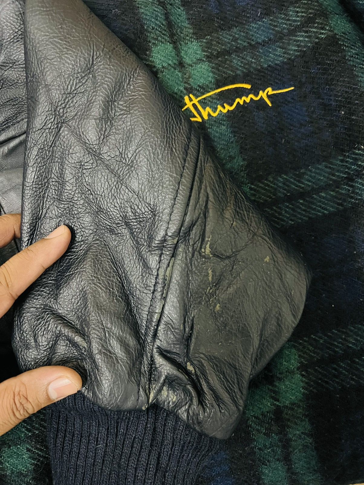 Vintage Vintage 80s Reversible Thump! Varsity Bomber Jacket Size US XL / EU 56 / 4 - 14 Thumbnail